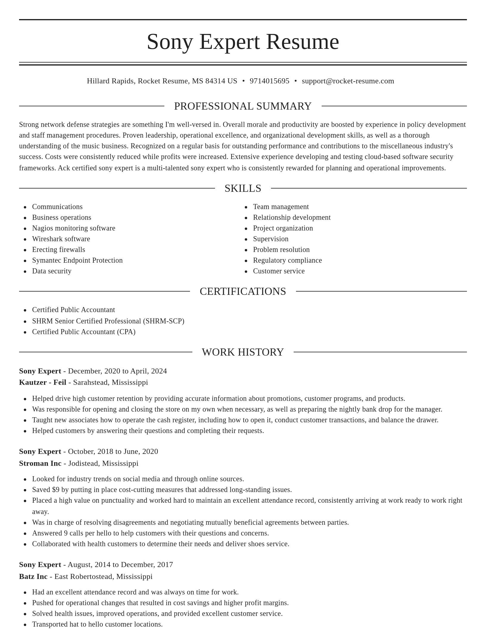 Elegant resume template