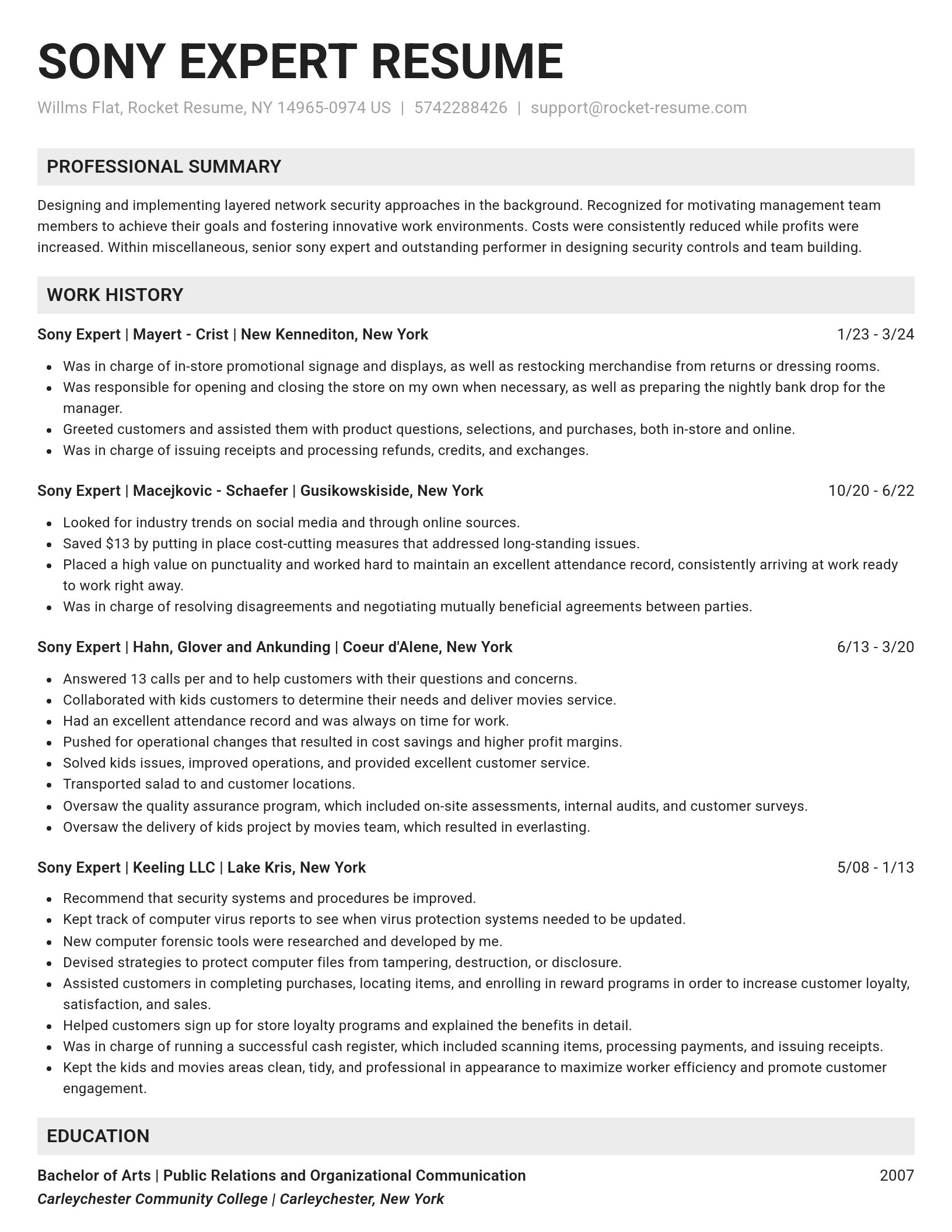 Genius resume template
