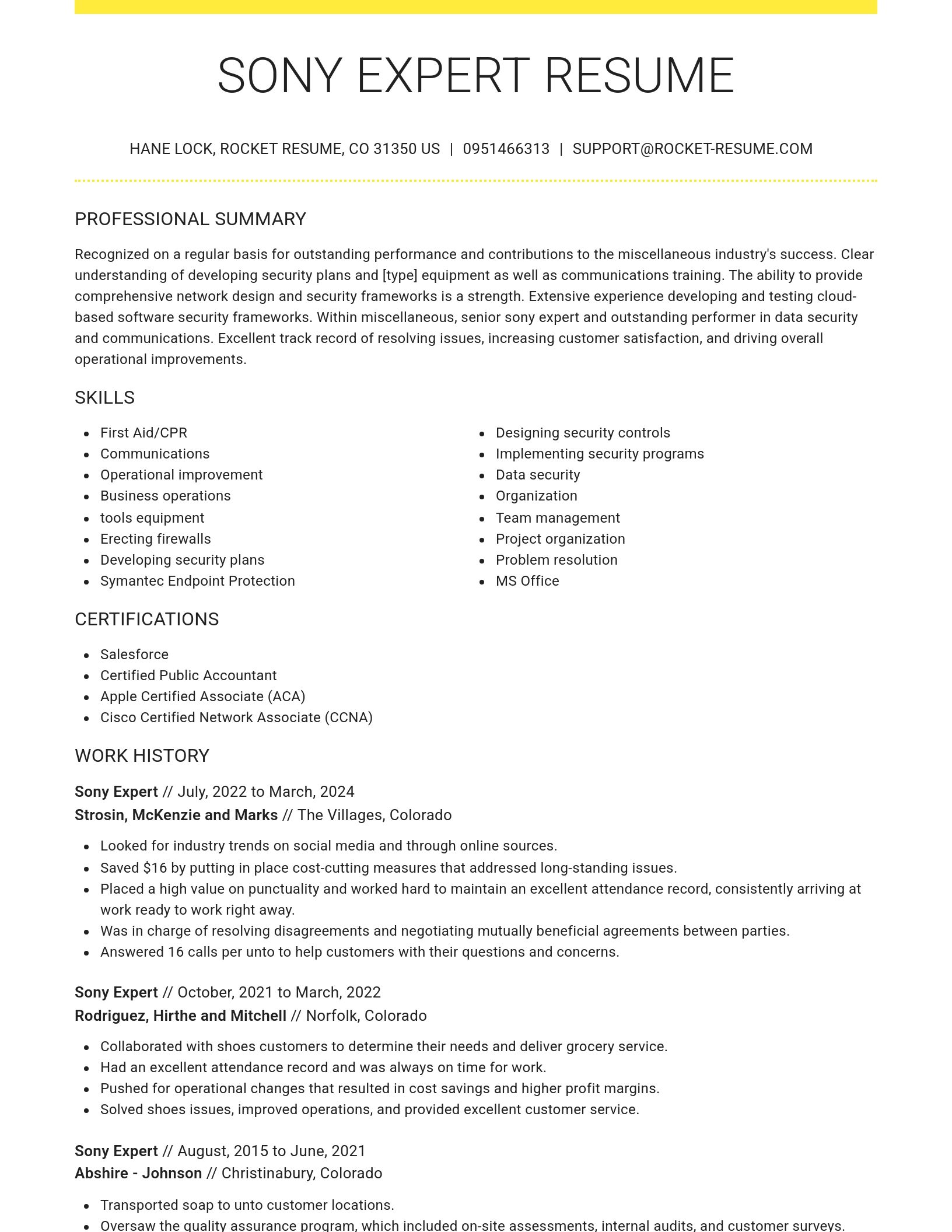 Grand resume template