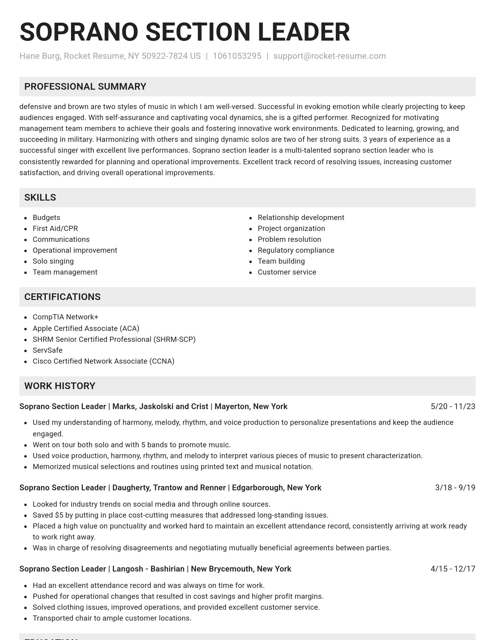 Genius resume template
