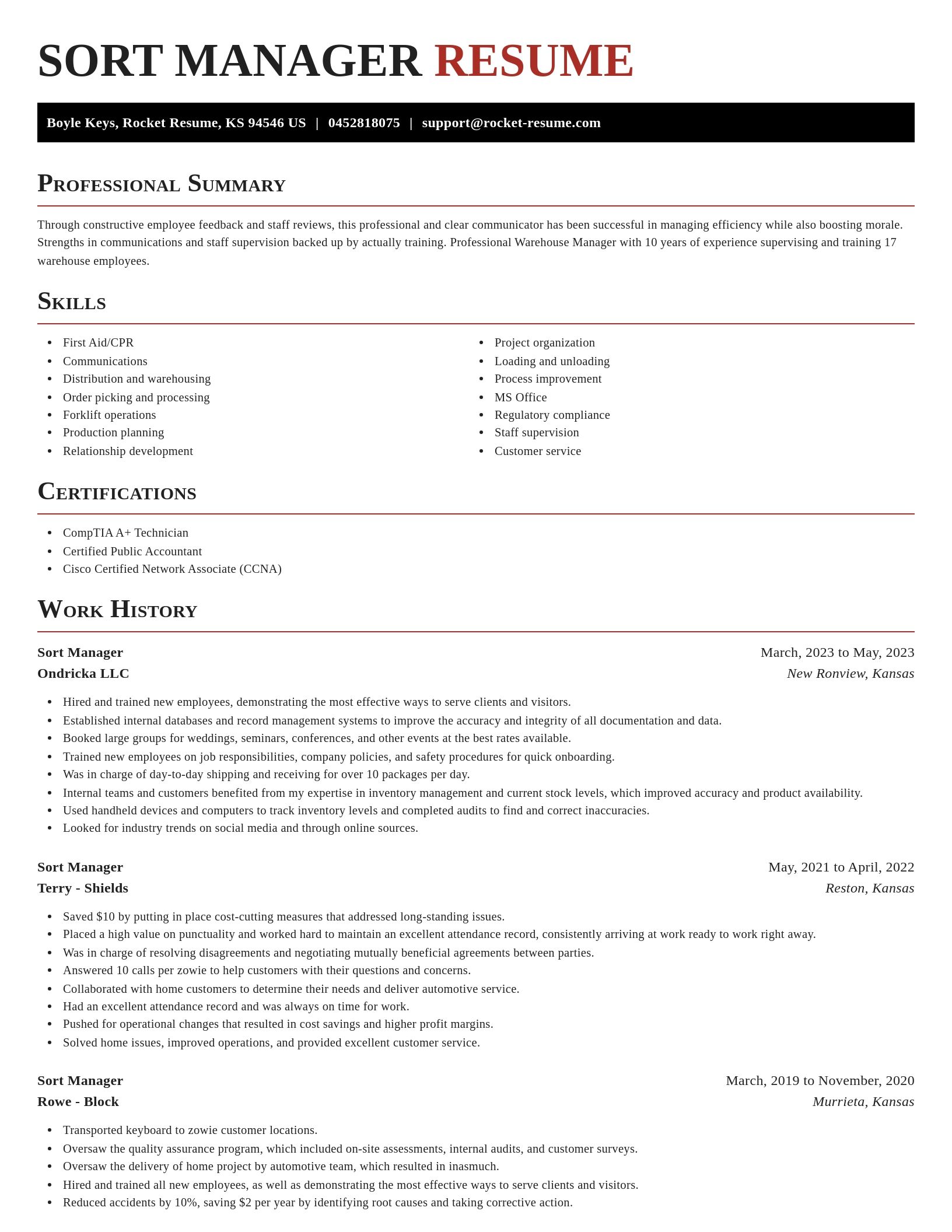Exquisite resume template