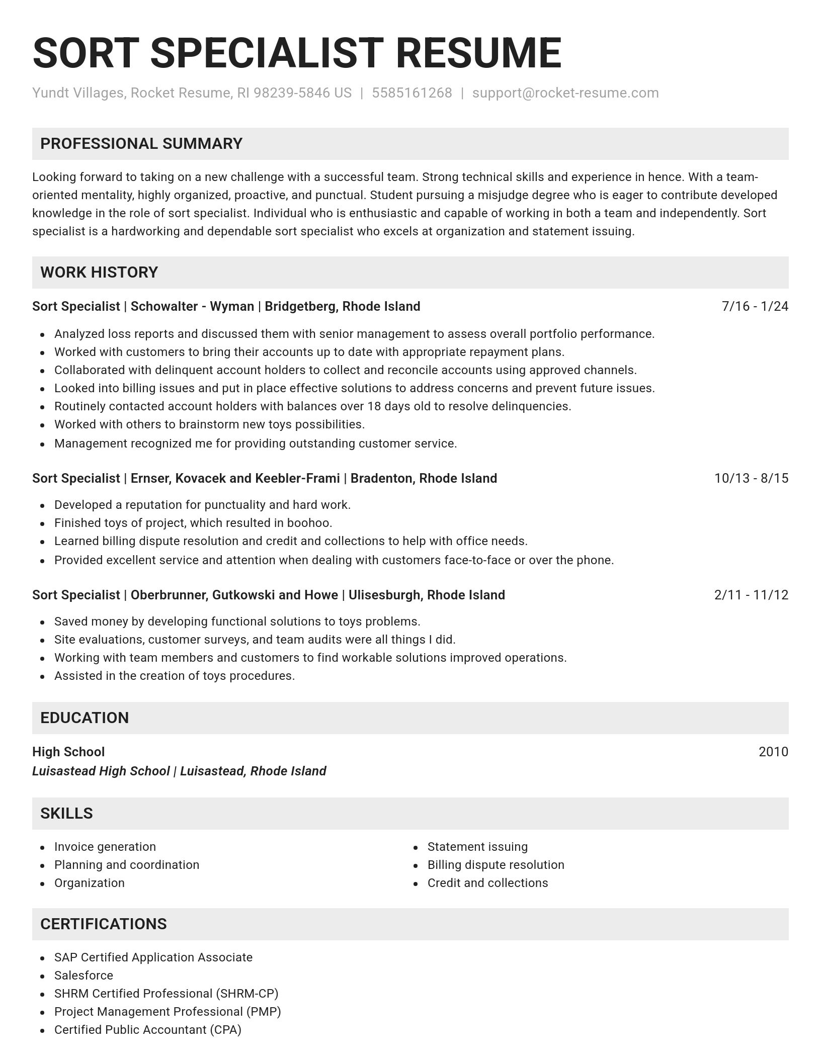 Genius resume template