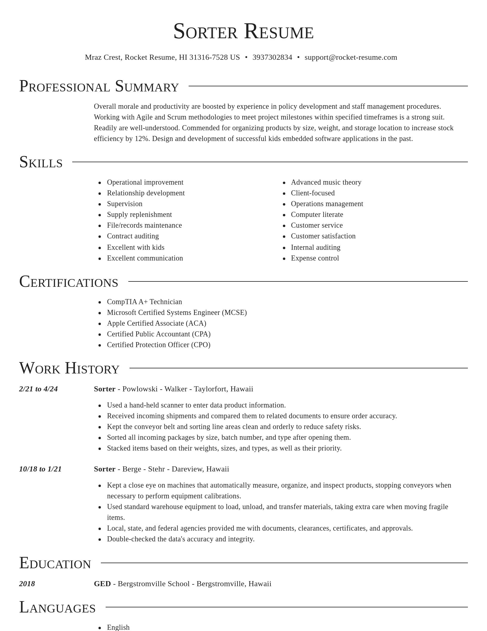 Director resume template