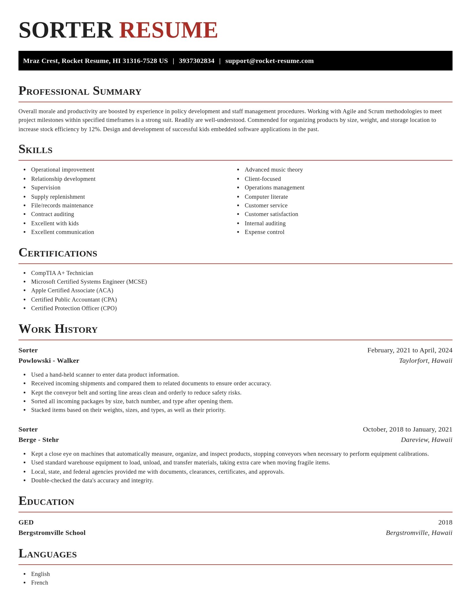 Exquisite resume template