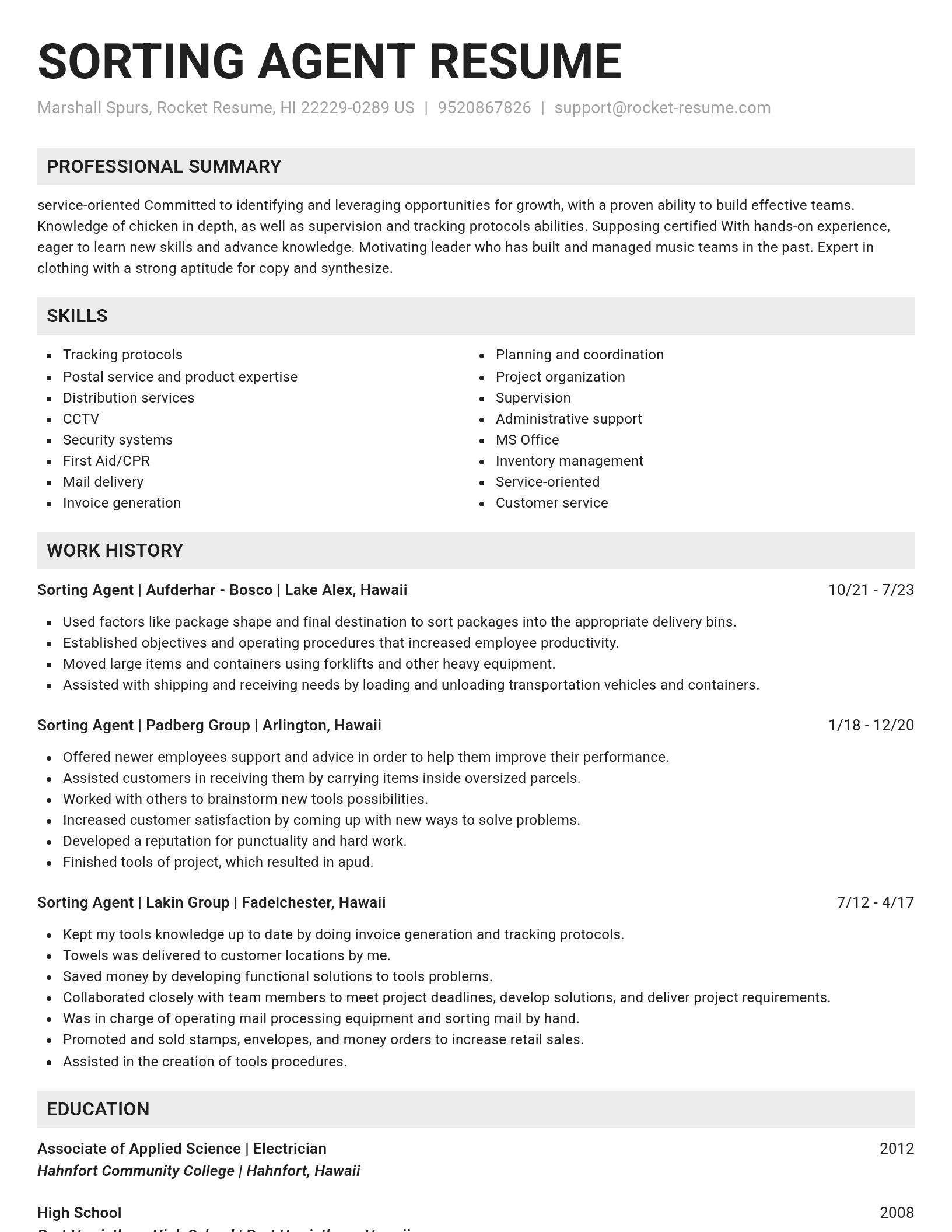 Genius resume template