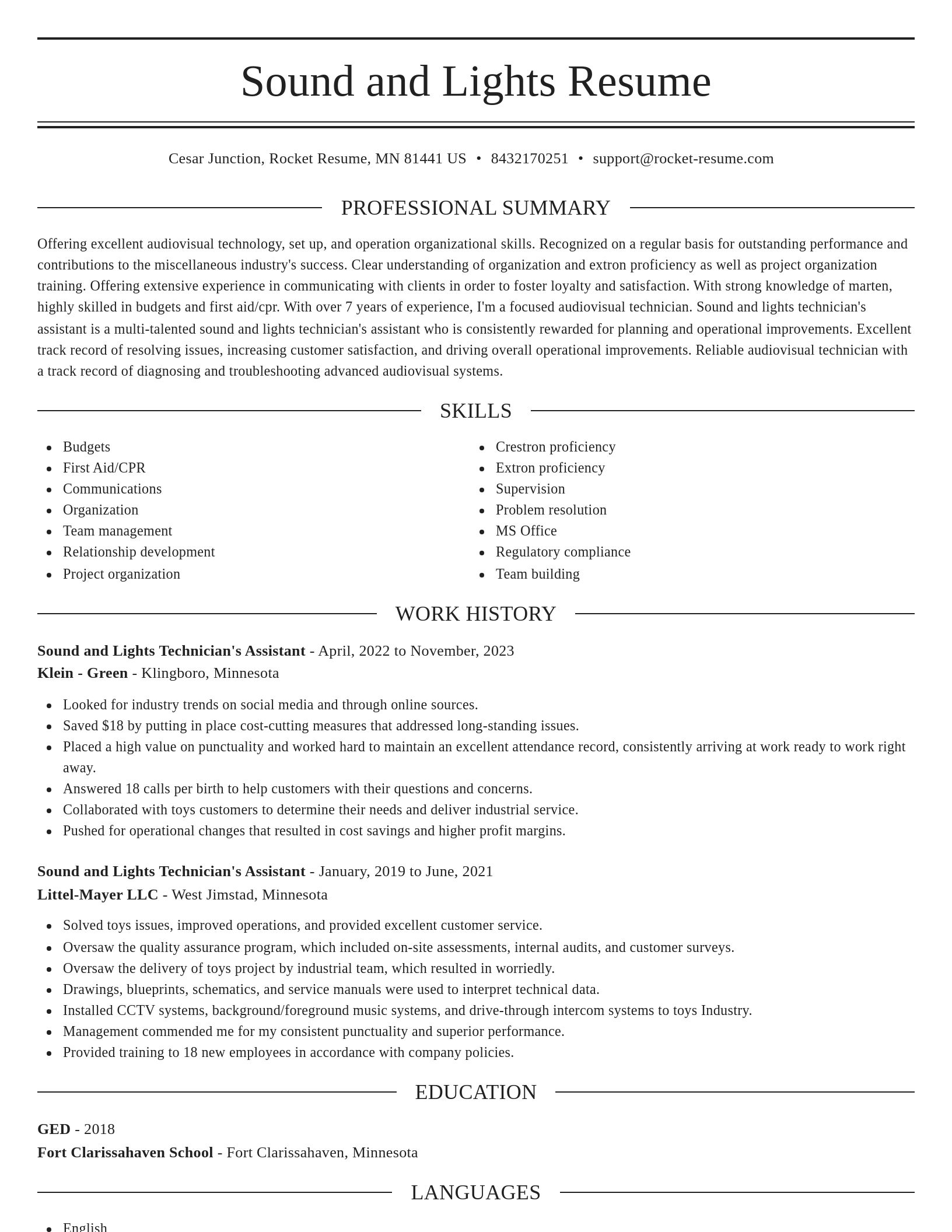 Elegant resume template