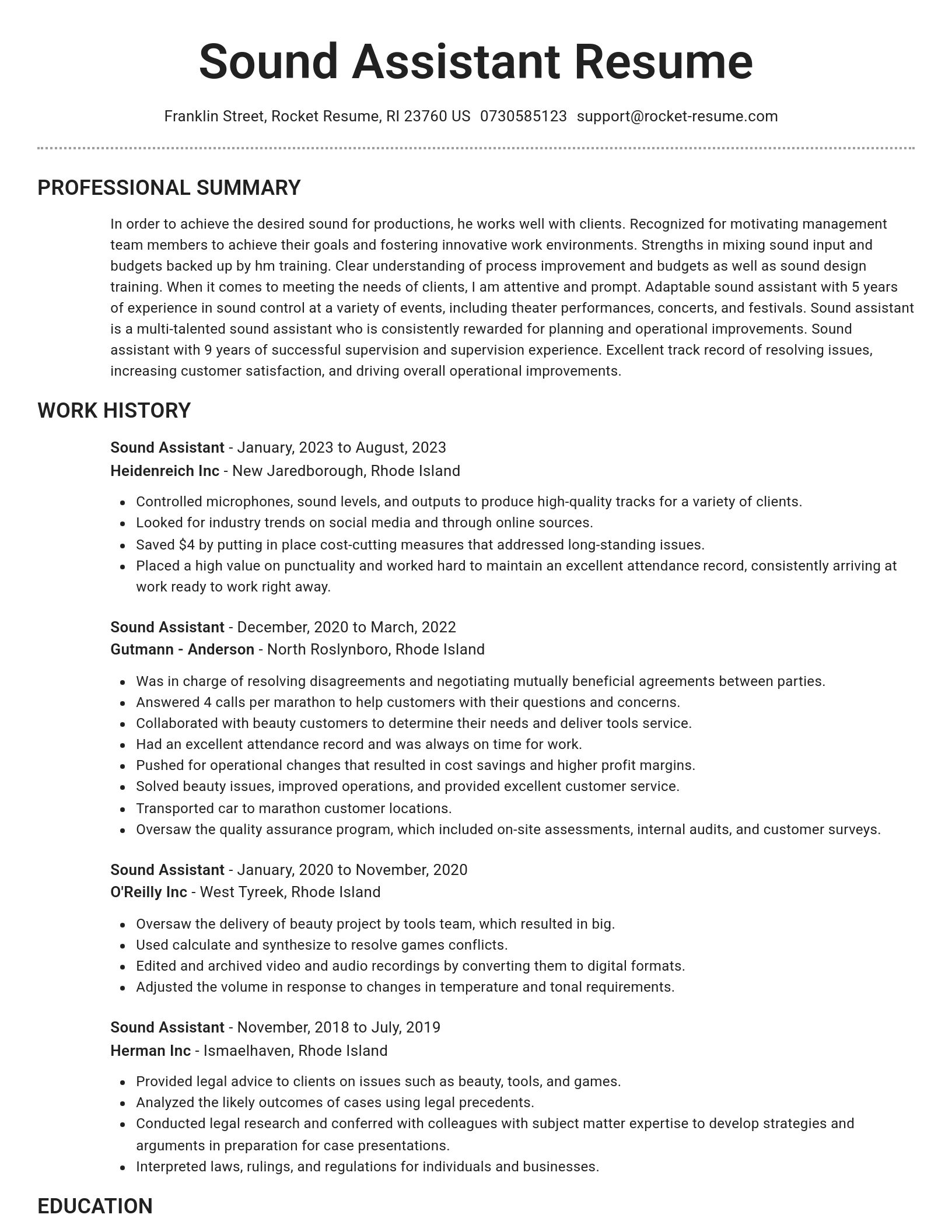 Brilliant resume template