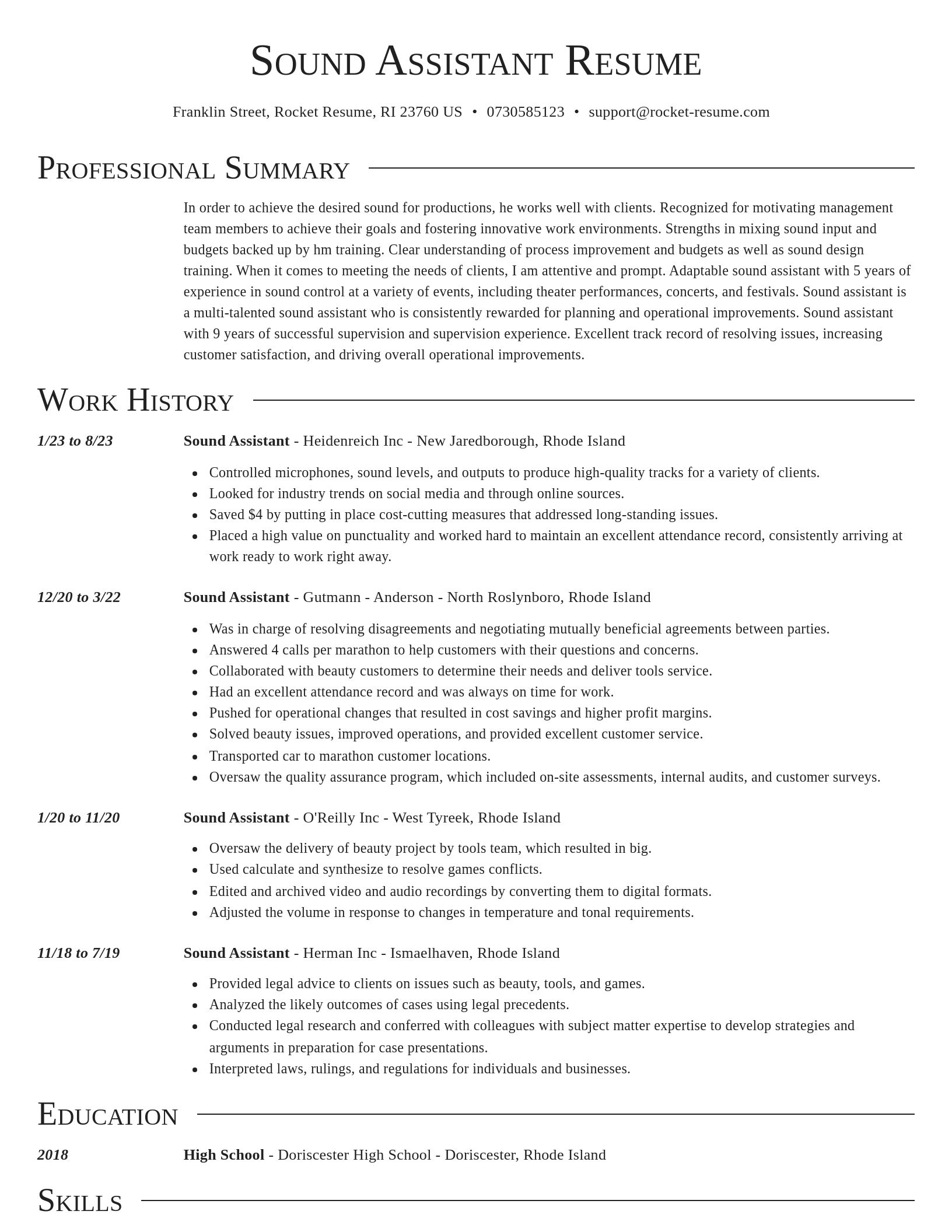 Director resume template