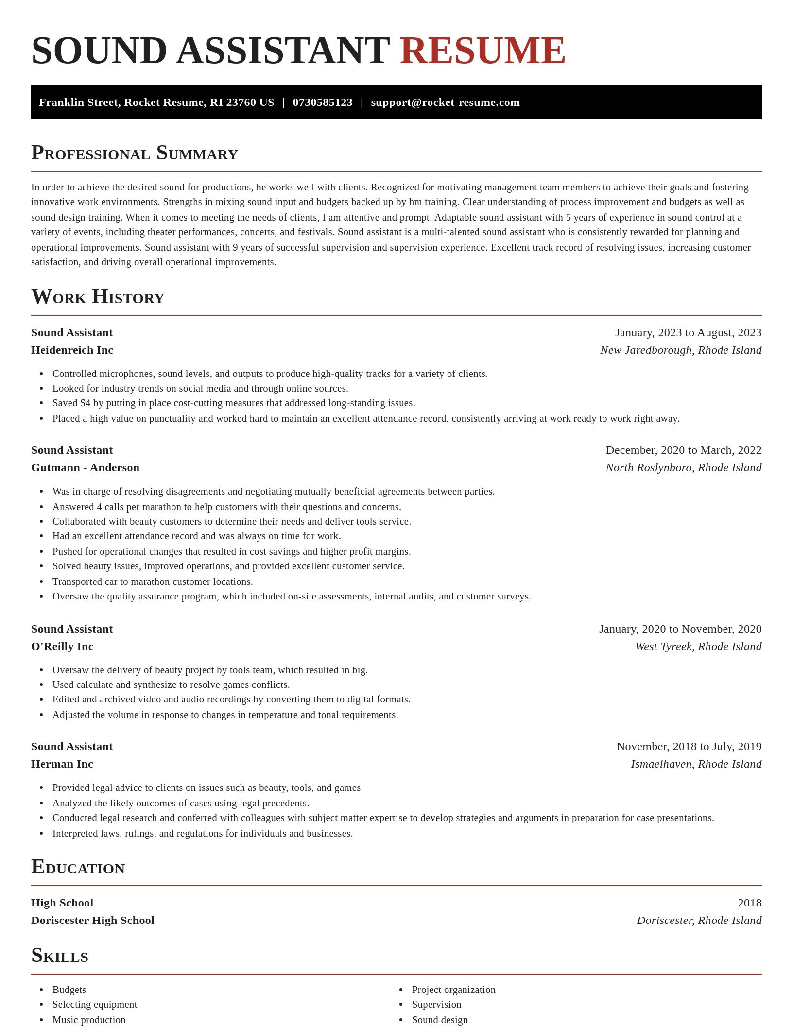 Exquisite resume template
