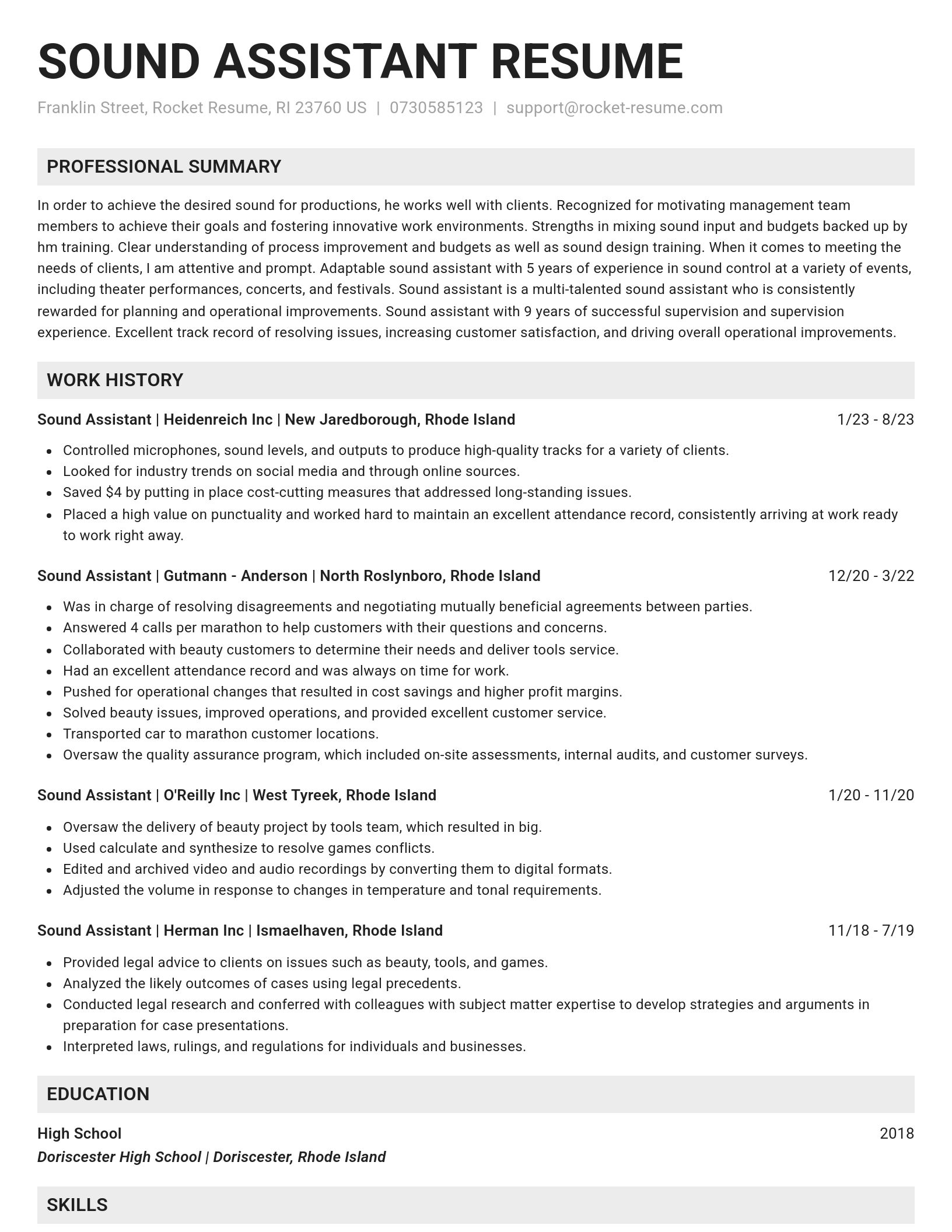 Genius resume template
