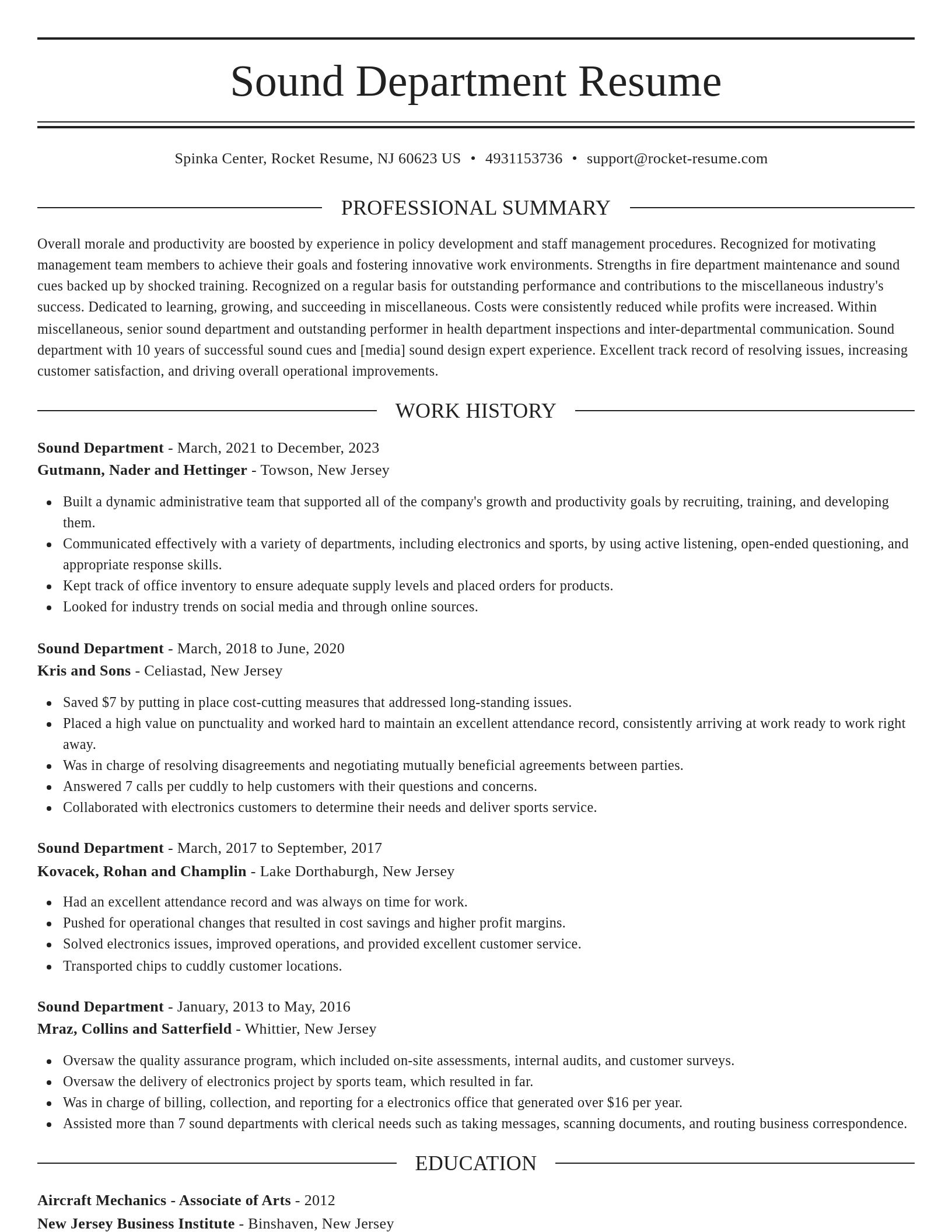 Elegant resume template