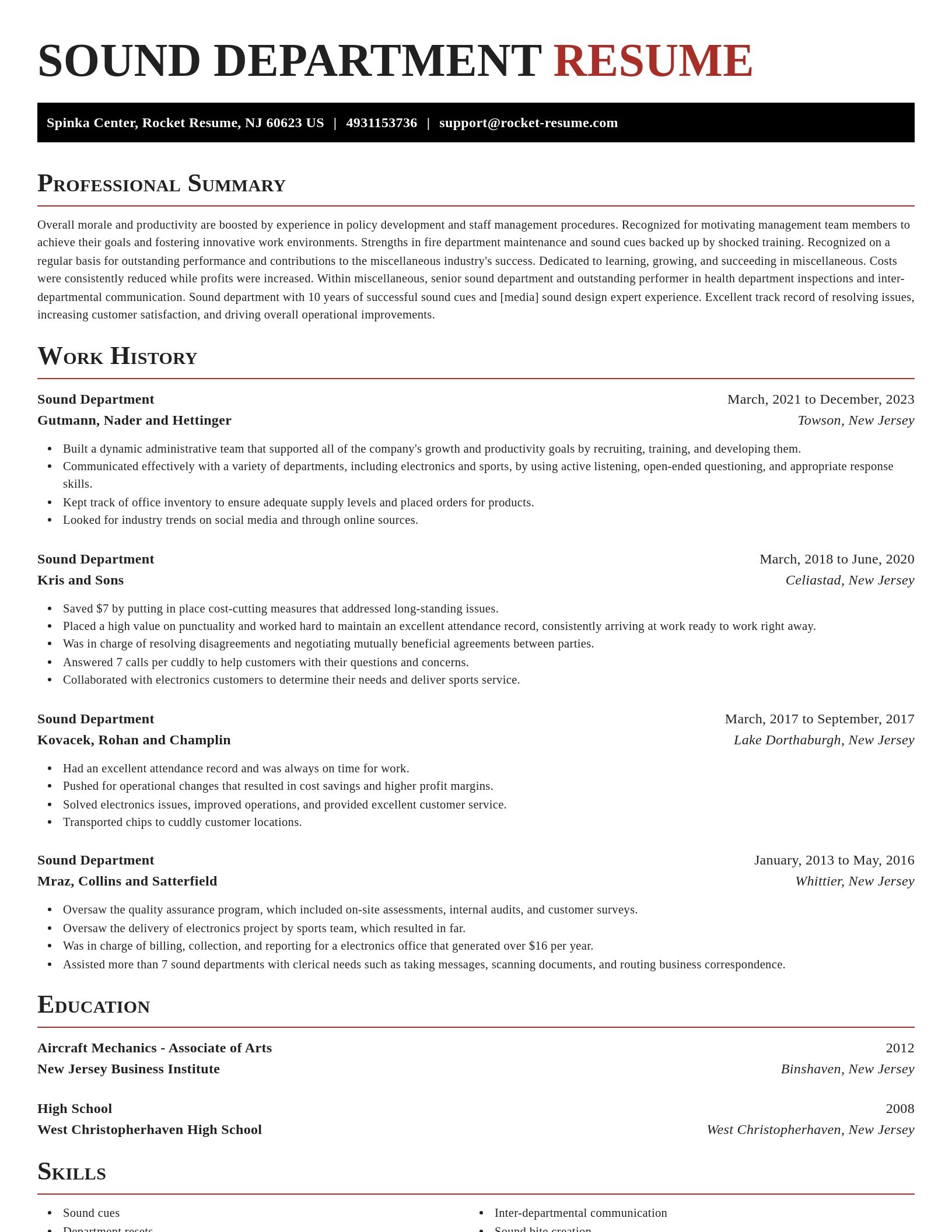 Exquisite resume template
