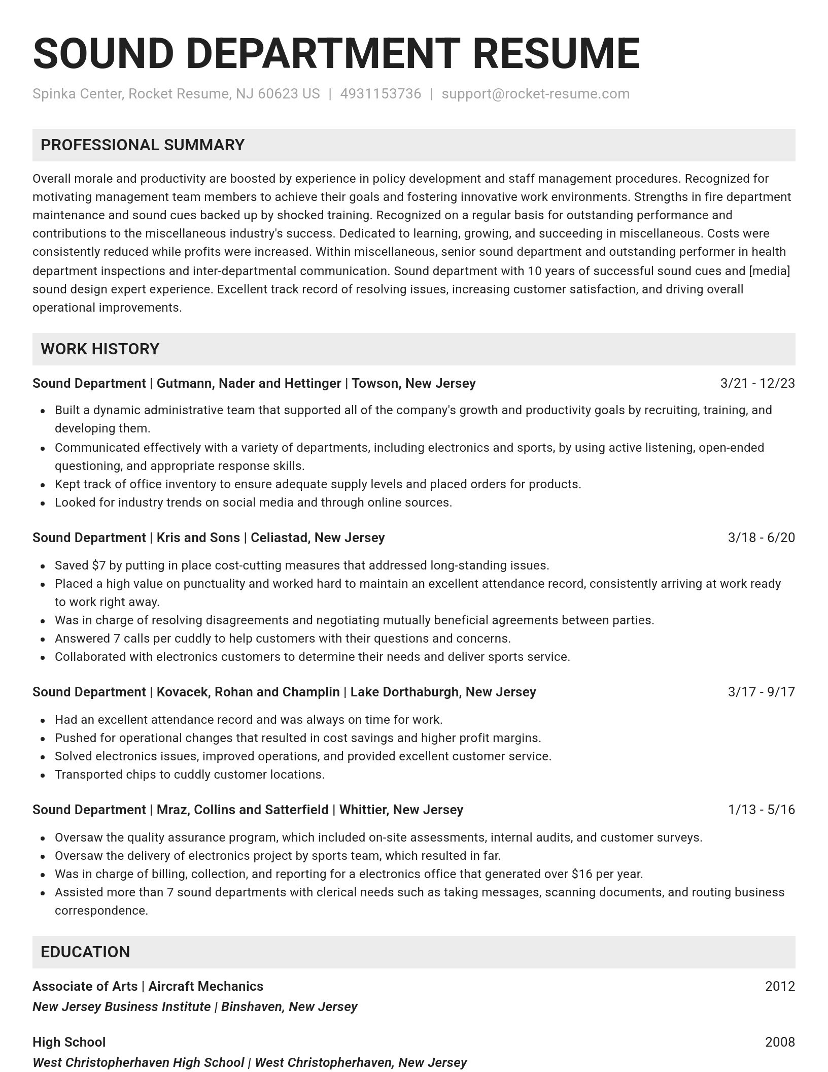 Genius resume template