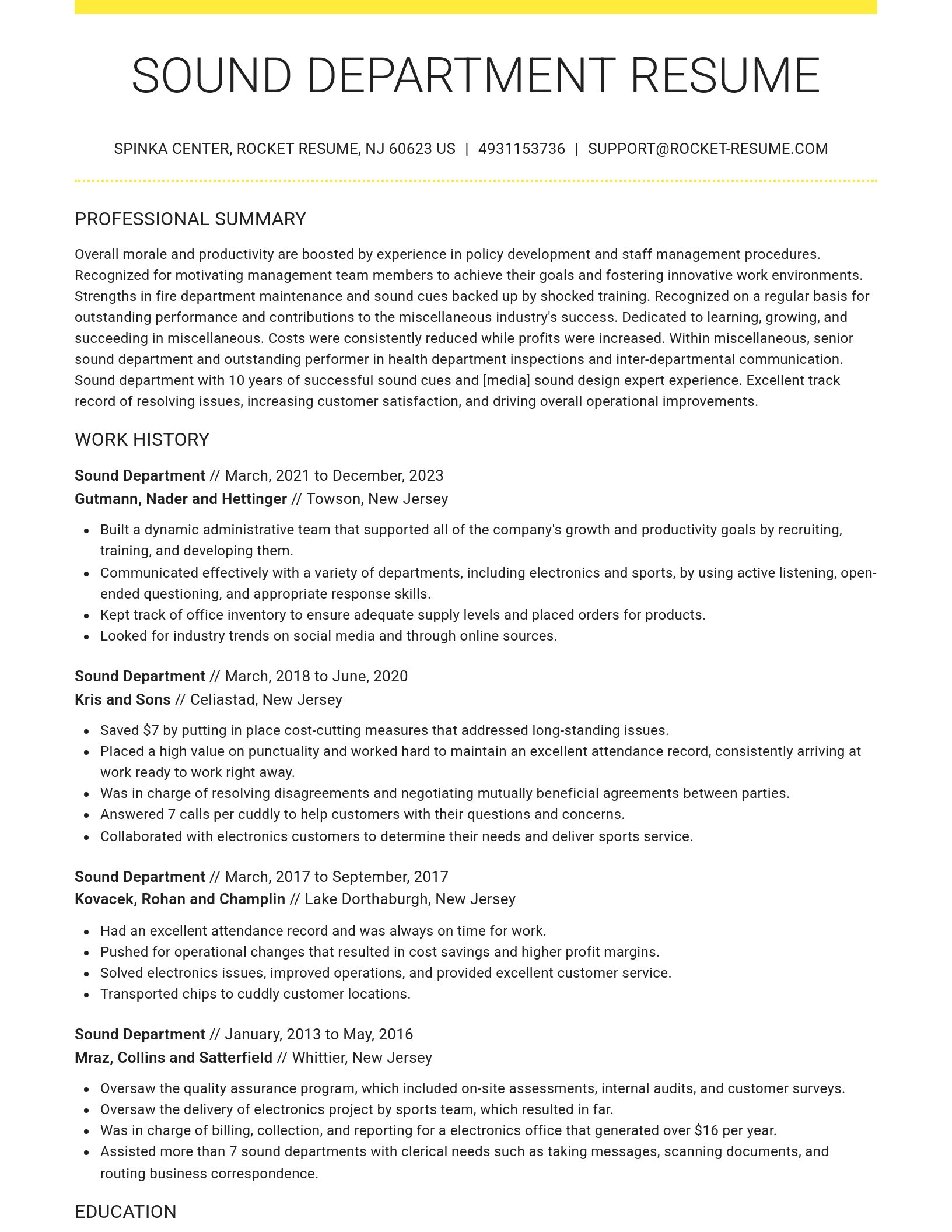 Grand resume template