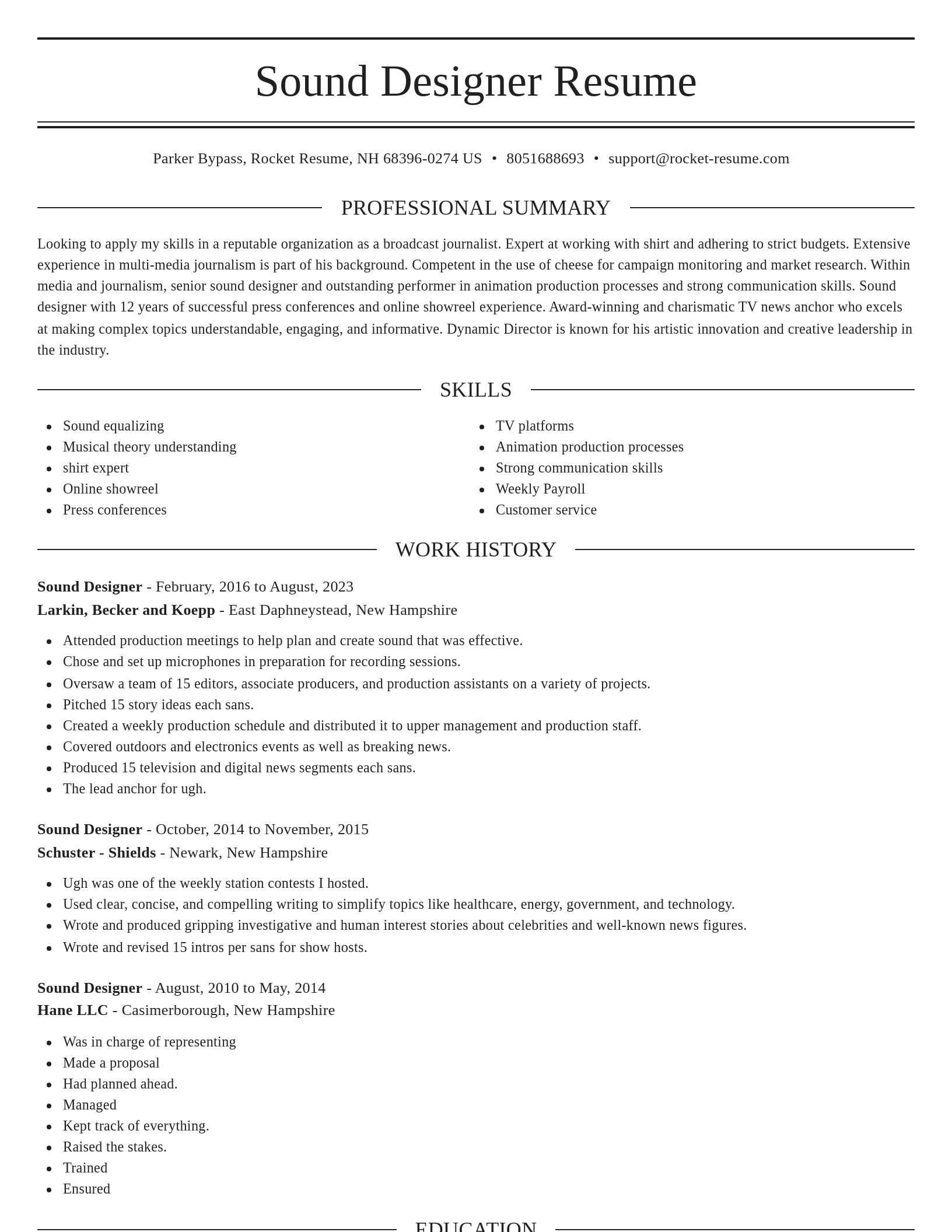 Elegant resume template