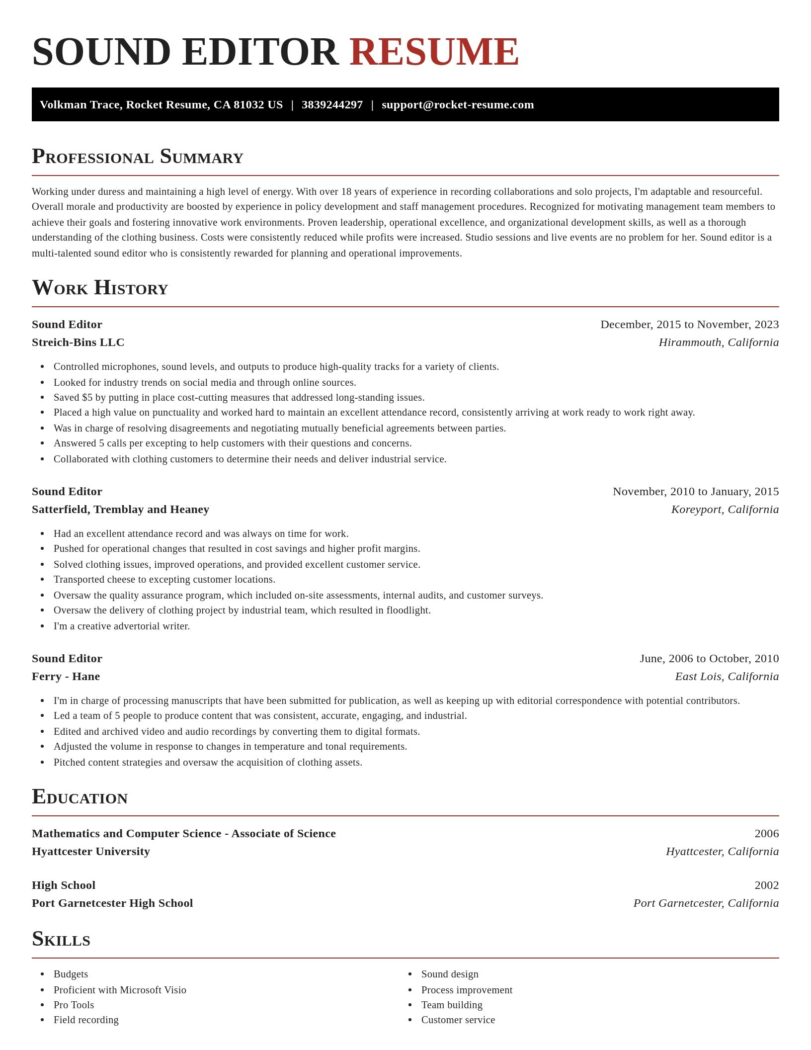 Exquisite resume template