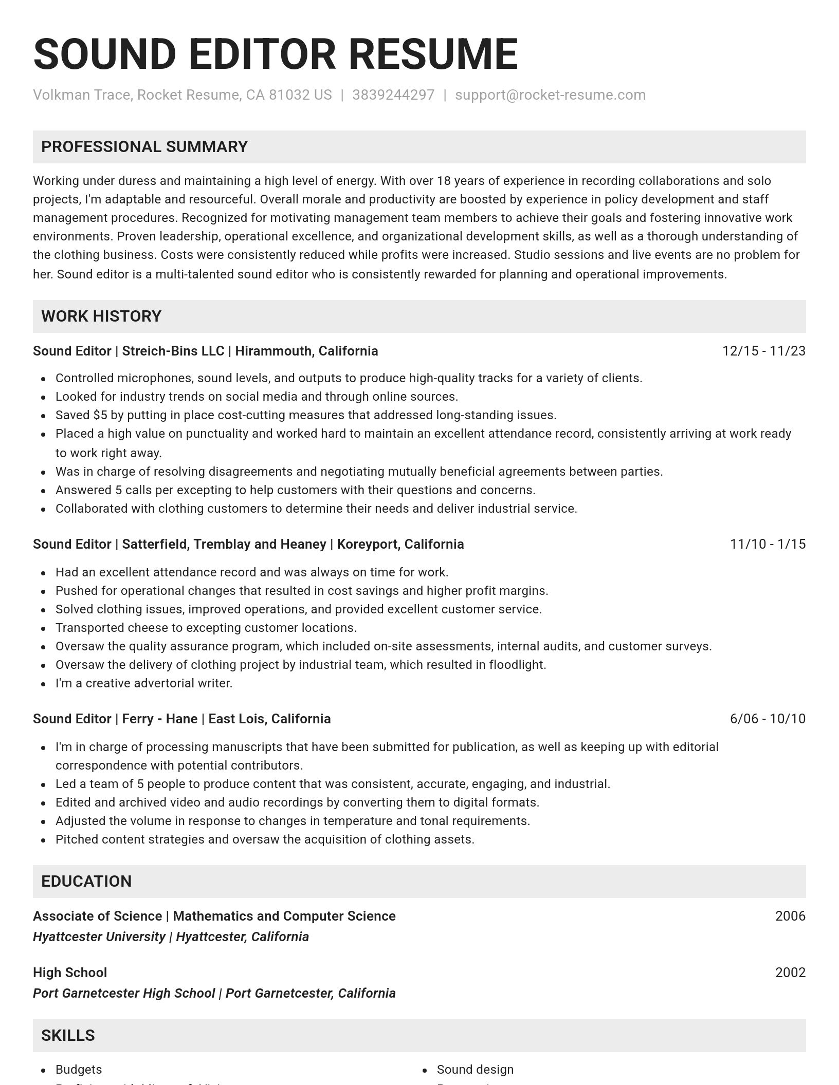 Genius resume template