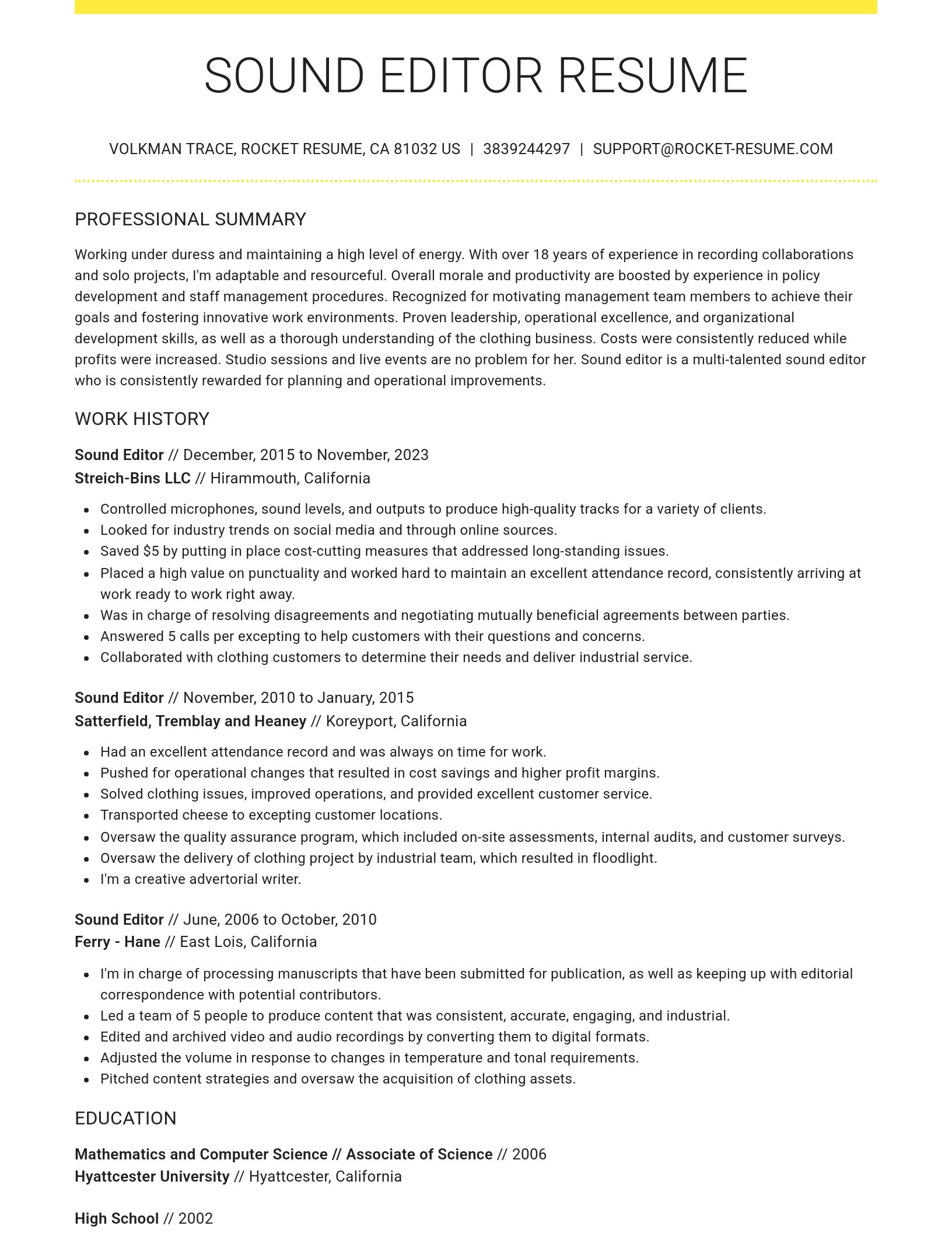 Grand resume template