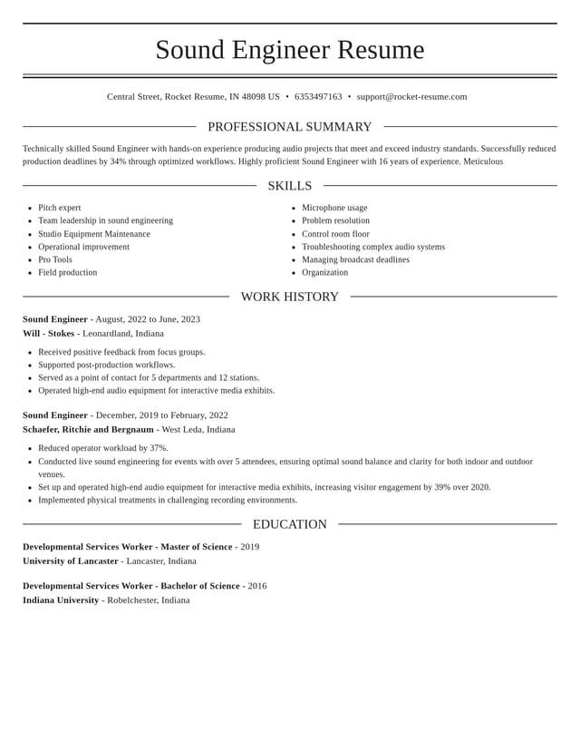 Elegant resume template