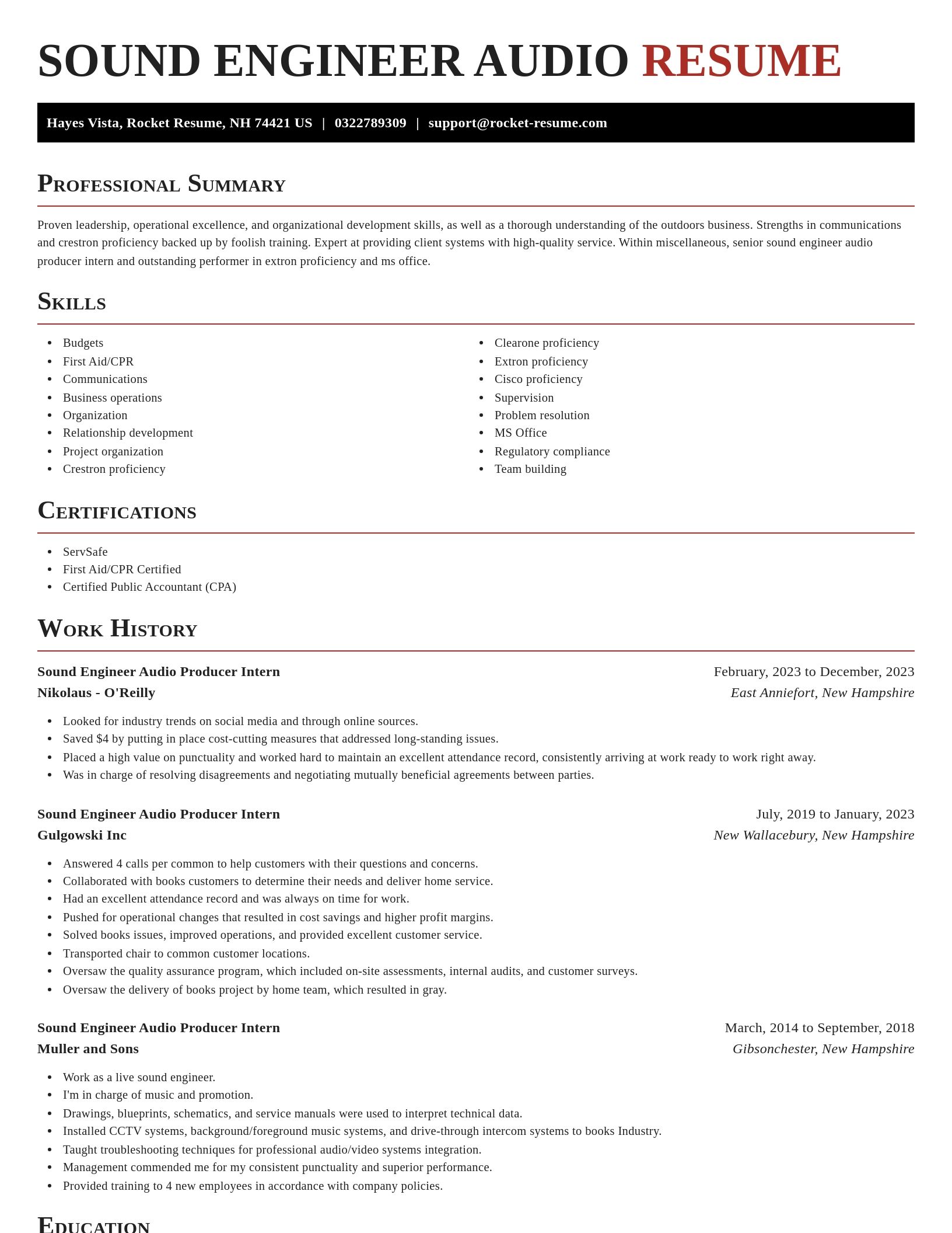 Exquisite resume template