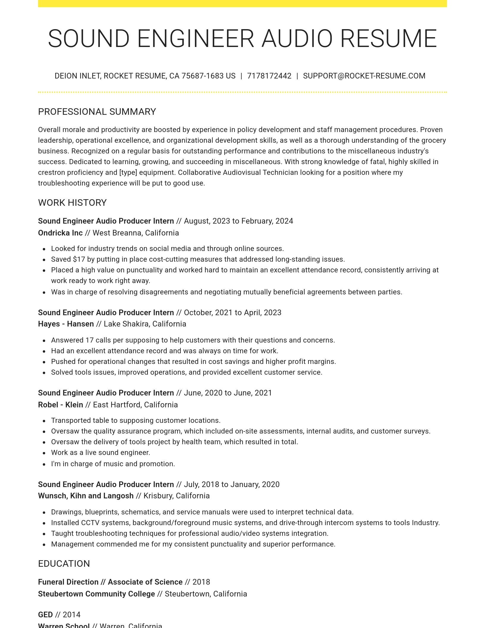 Grand resume template