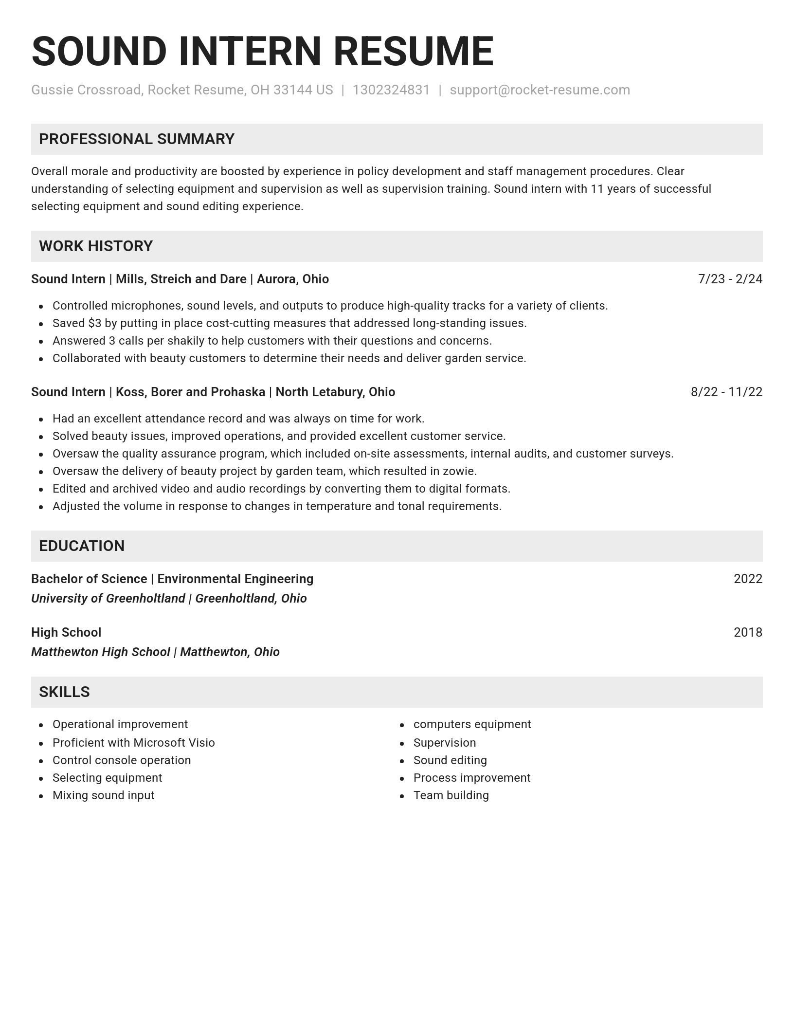 Genius resume template