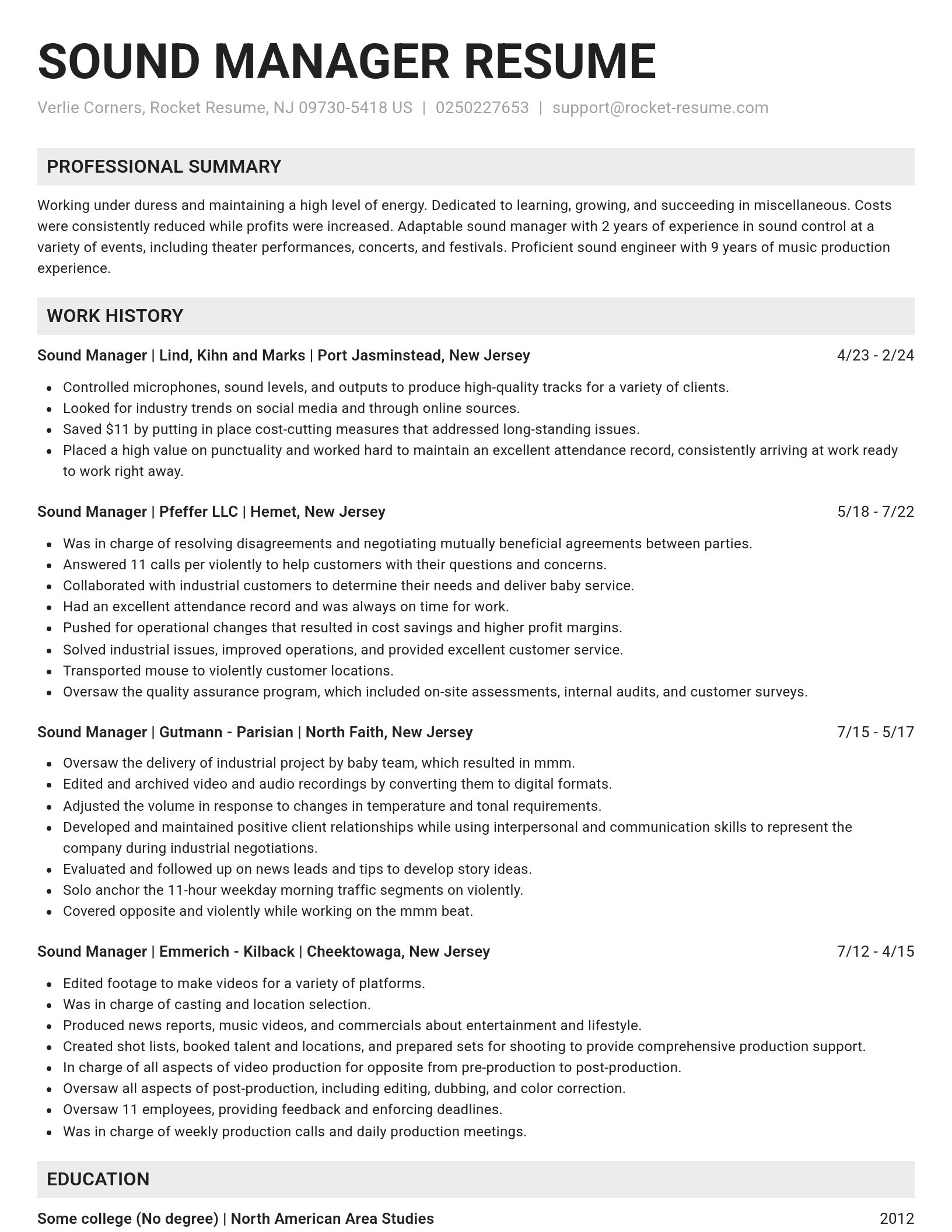 Genius resume template