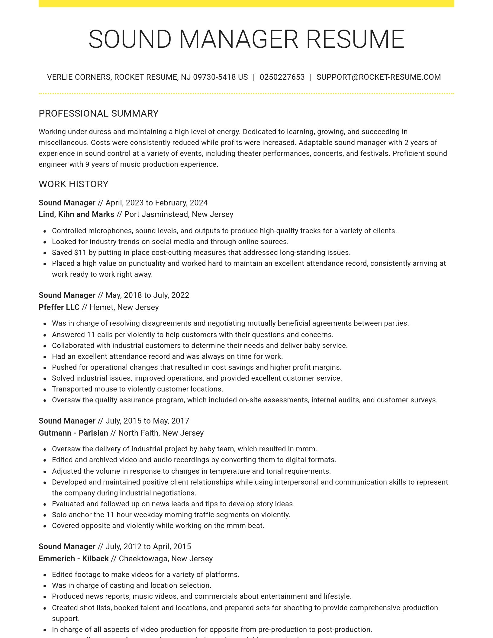 Grand resume template