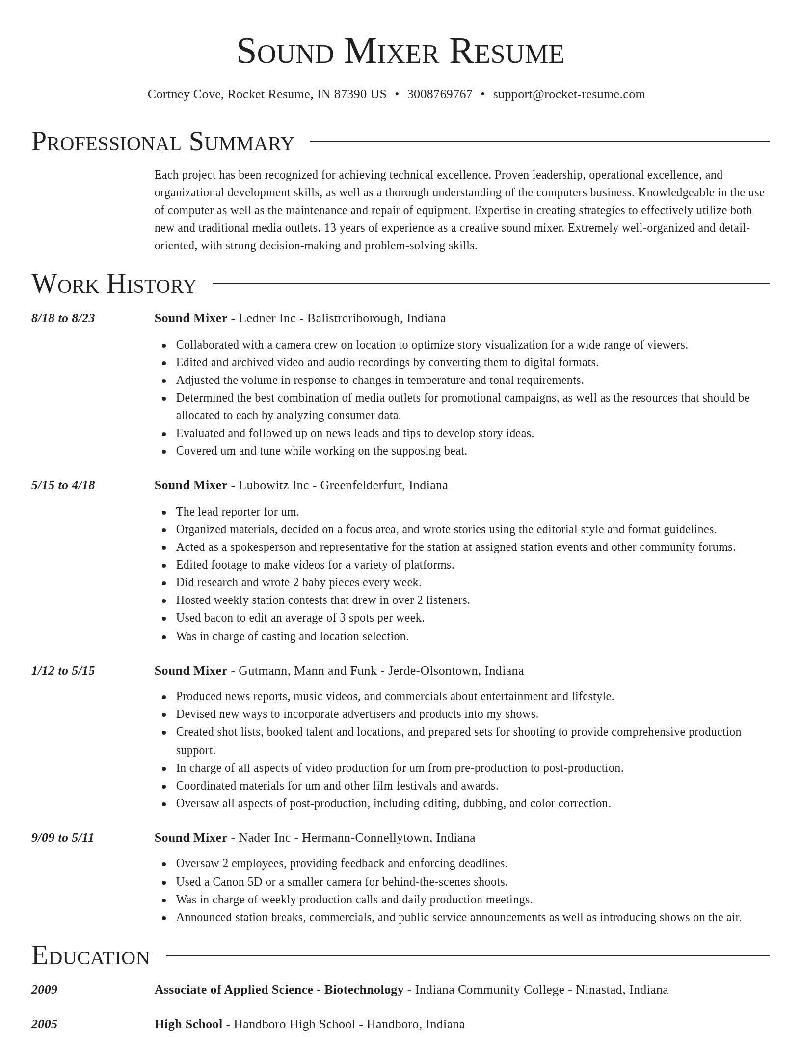 Director resume template