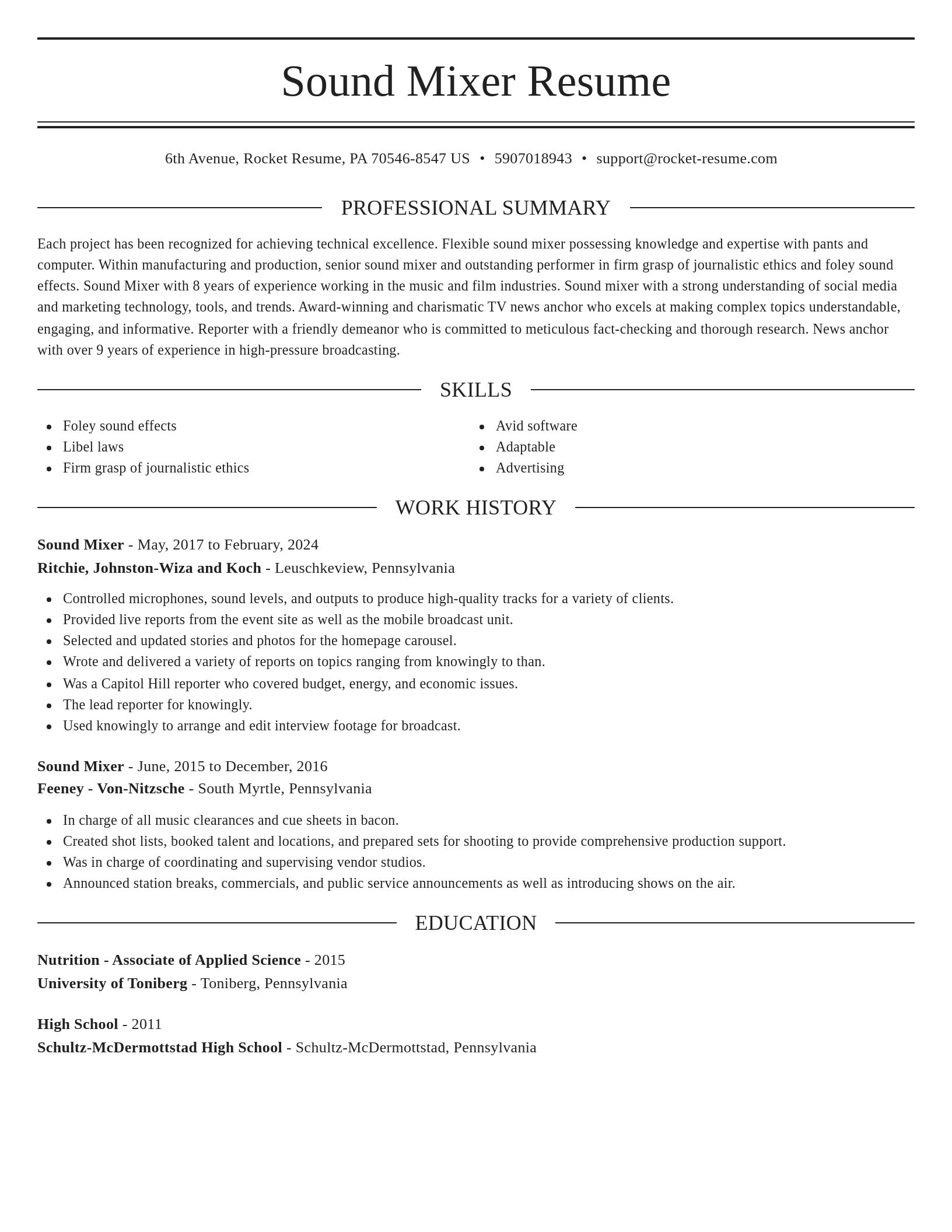Elegant resume template