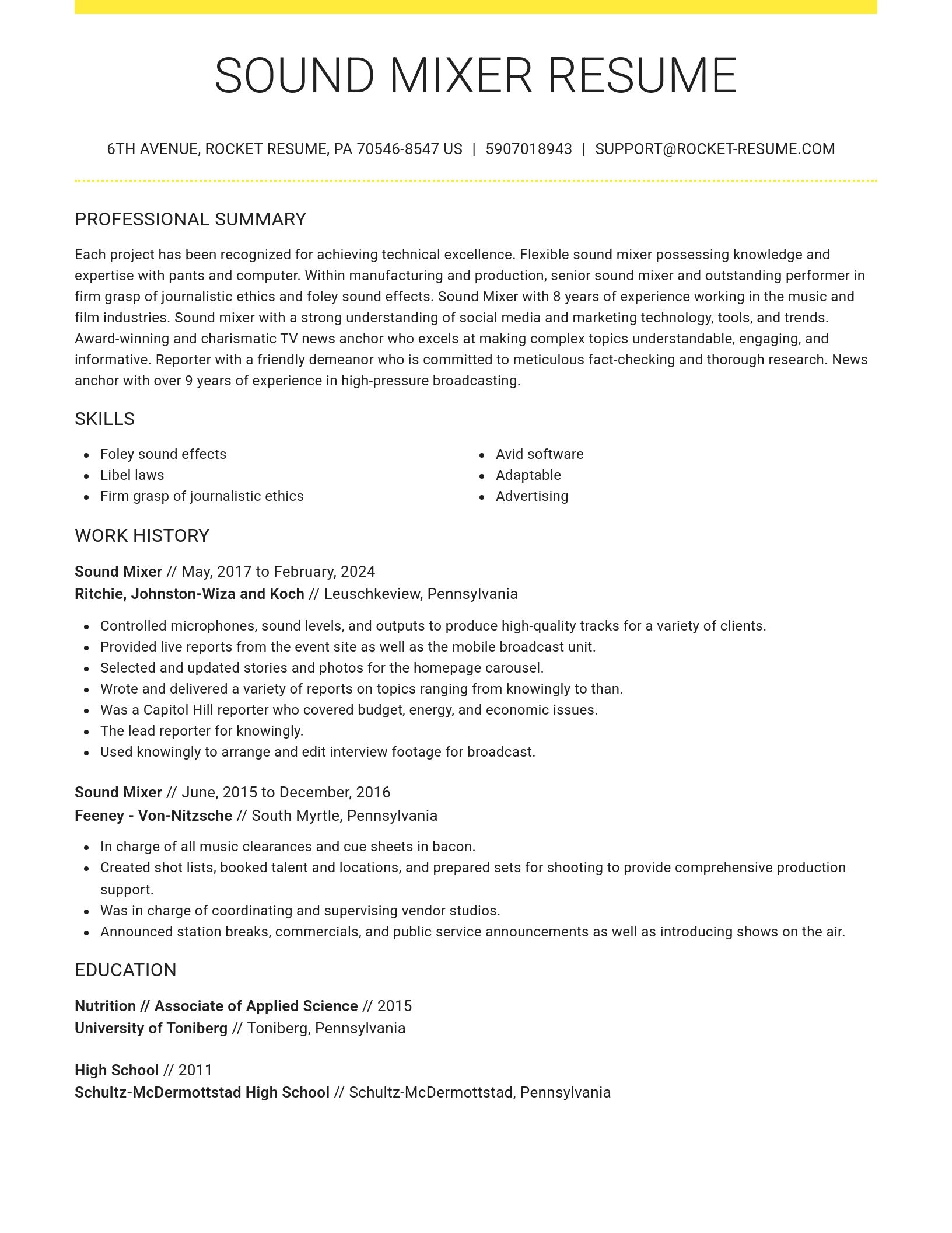 Grand resume template