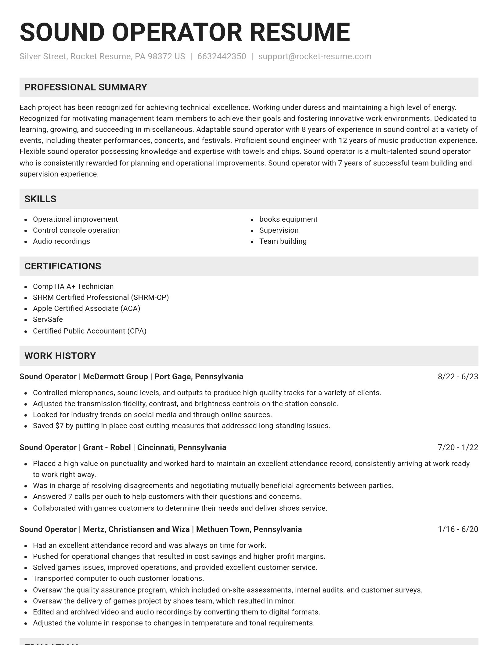 Genius resume template