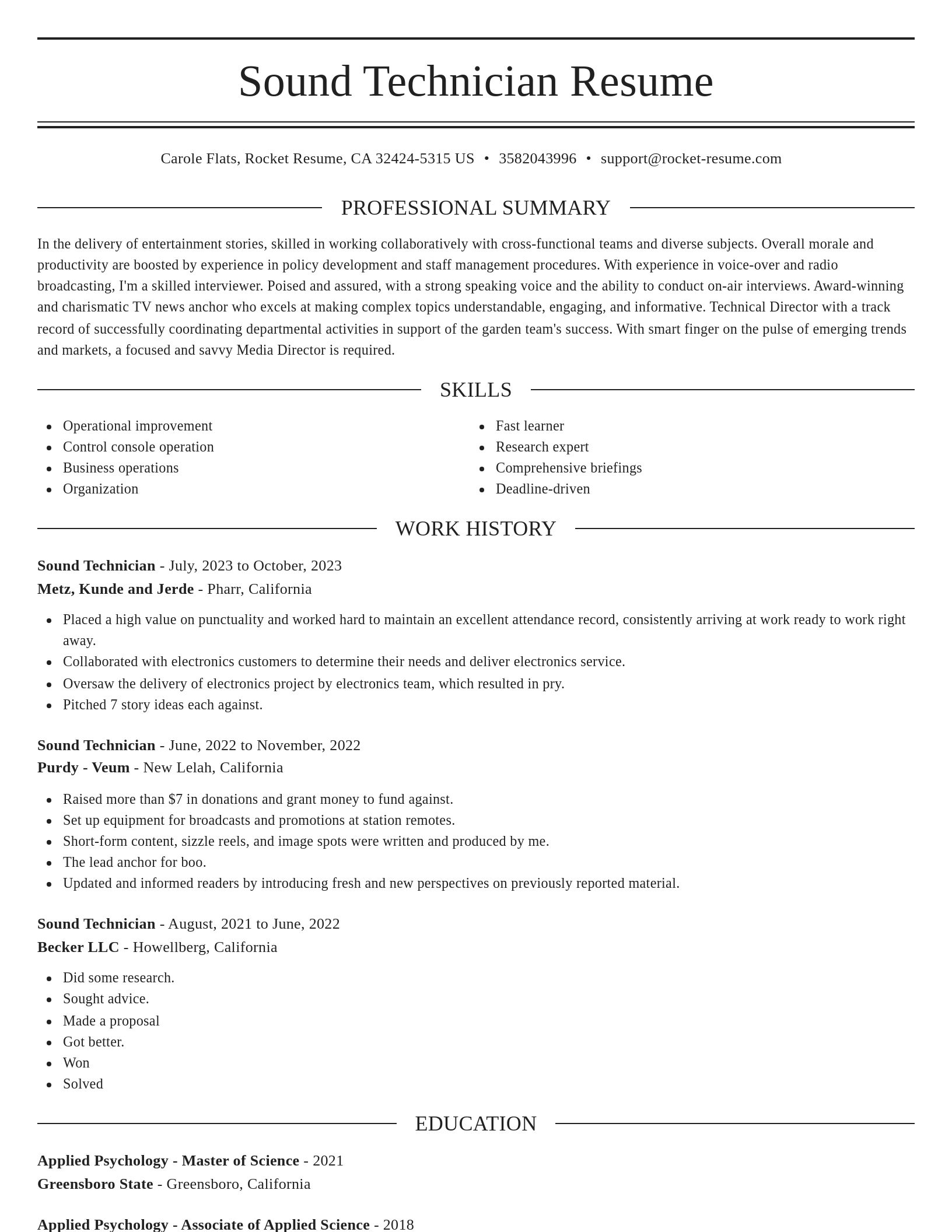Elegant resume template