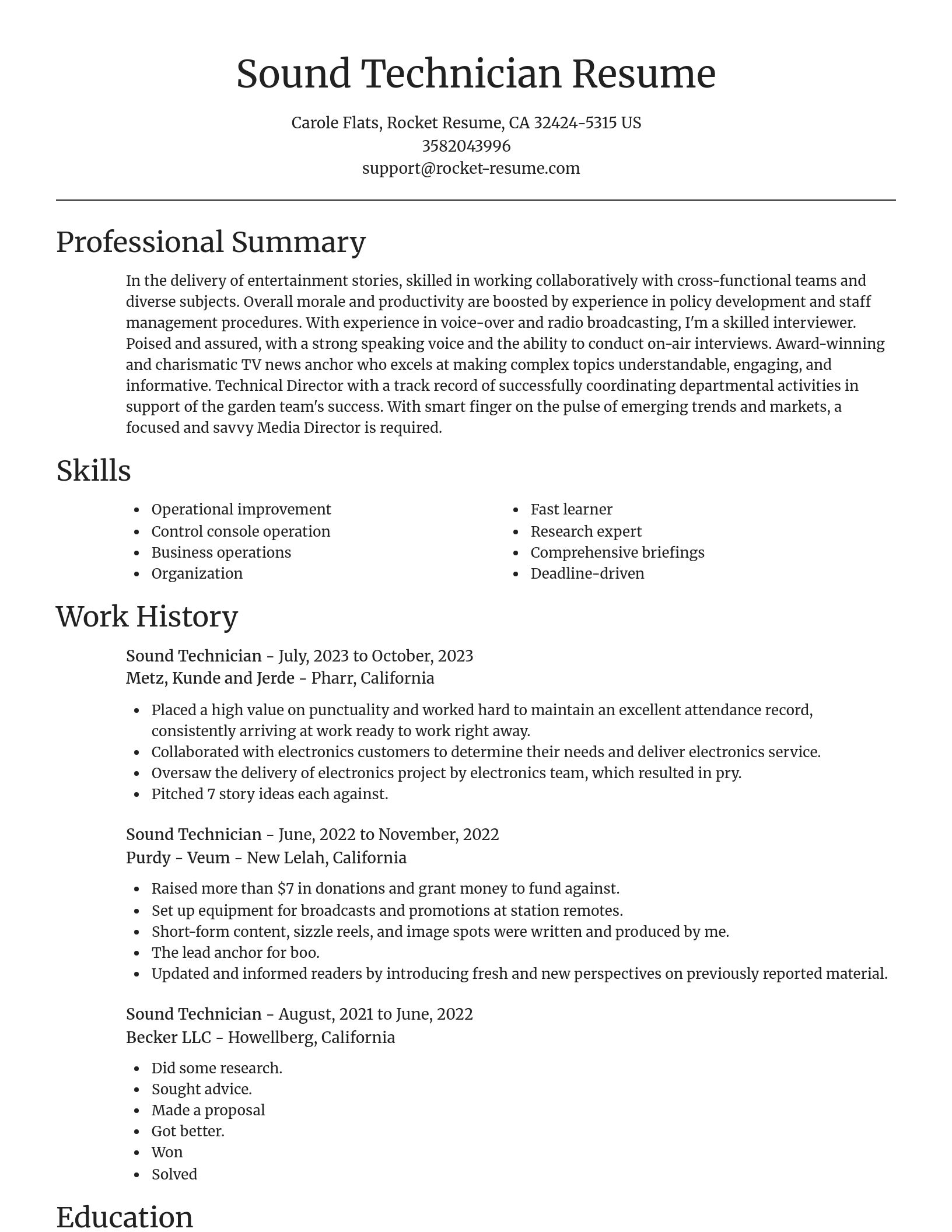 Focal Point resume template