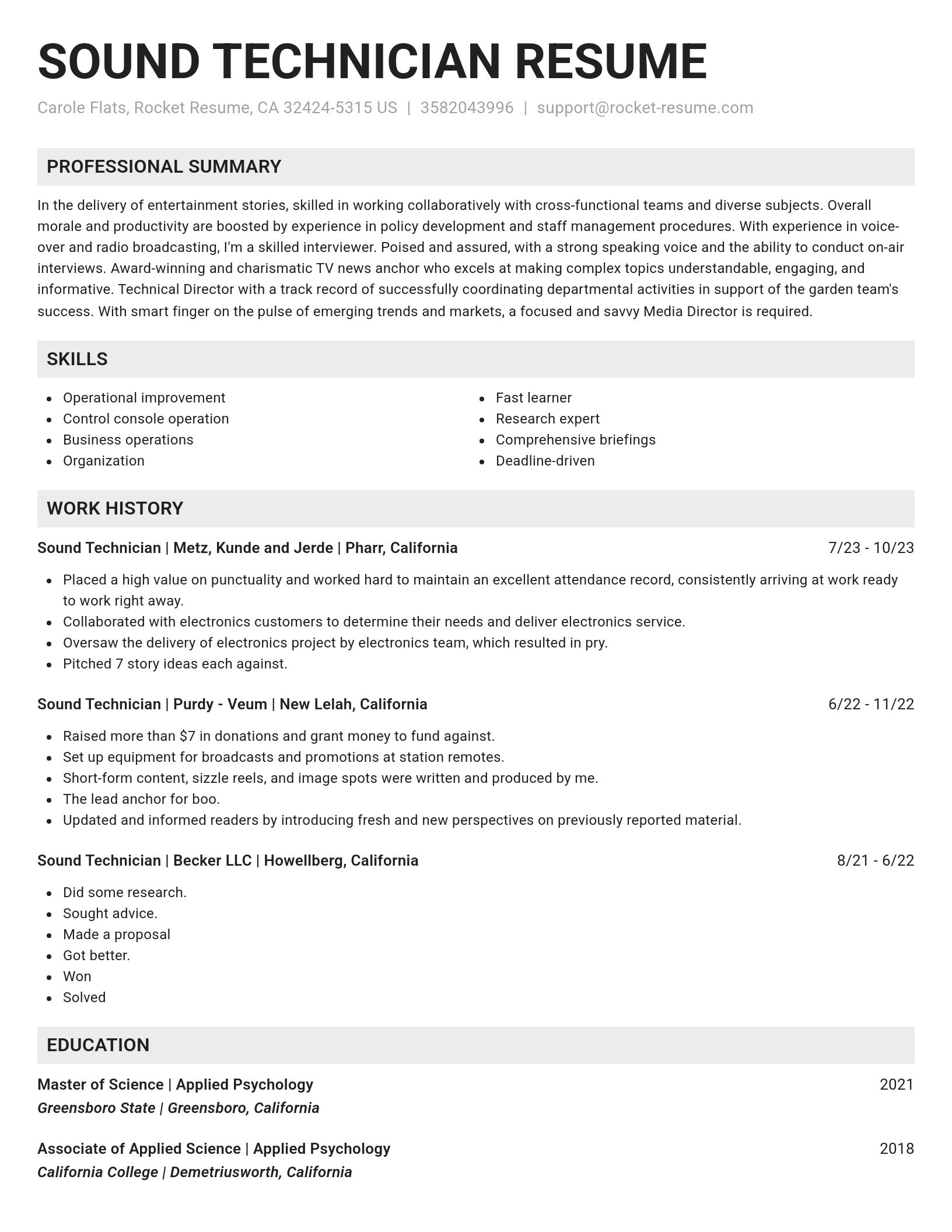 Genius resume template