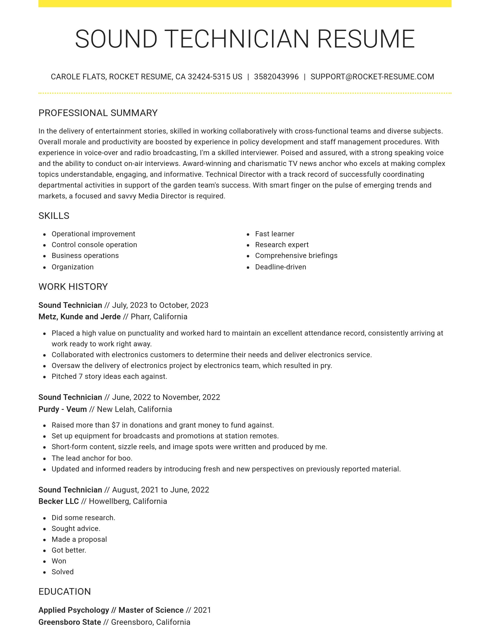 Grand resume template