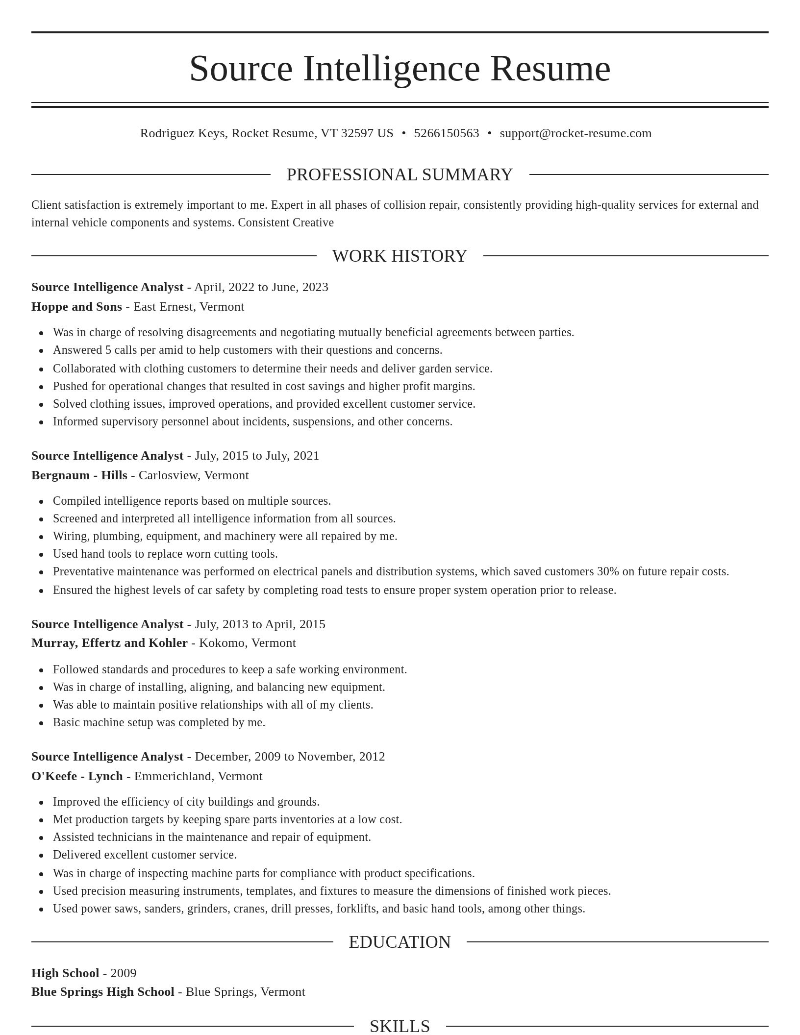 Elegant resume template