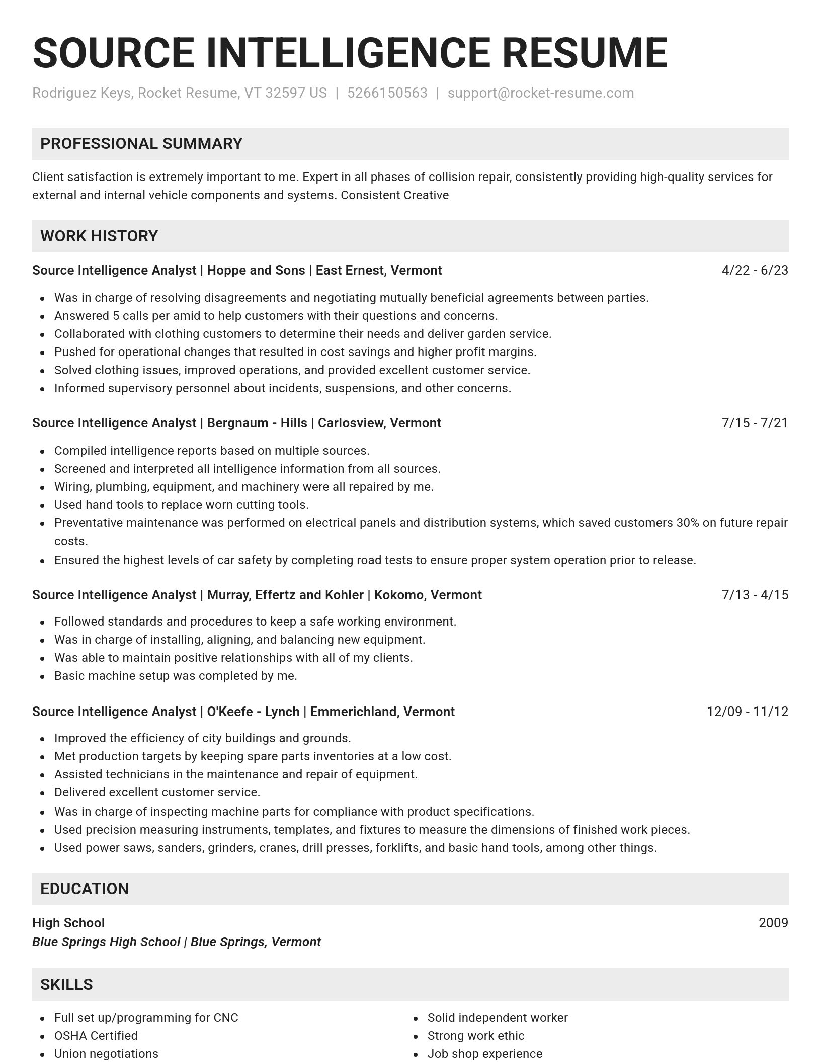 Genius resume template