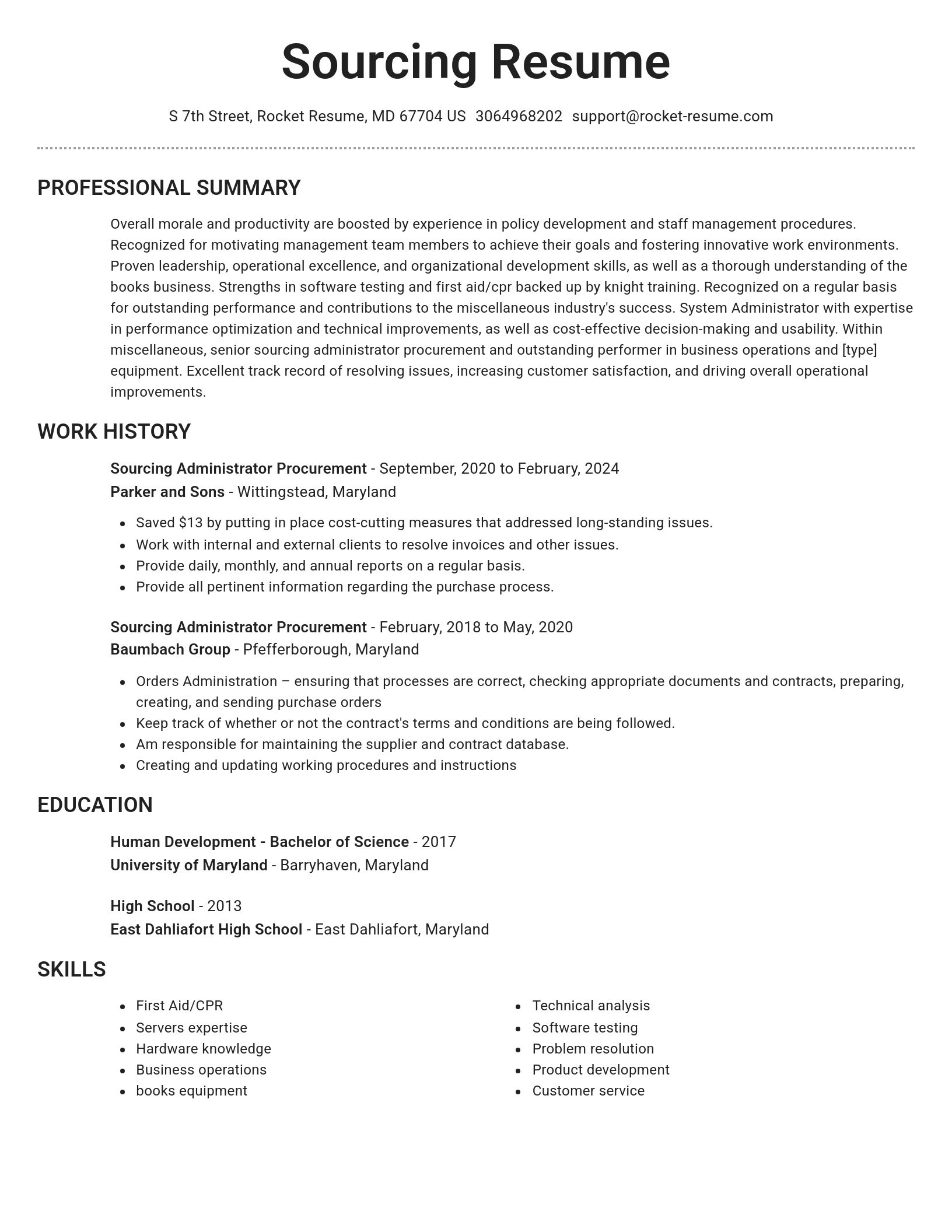 Brilliant resume template