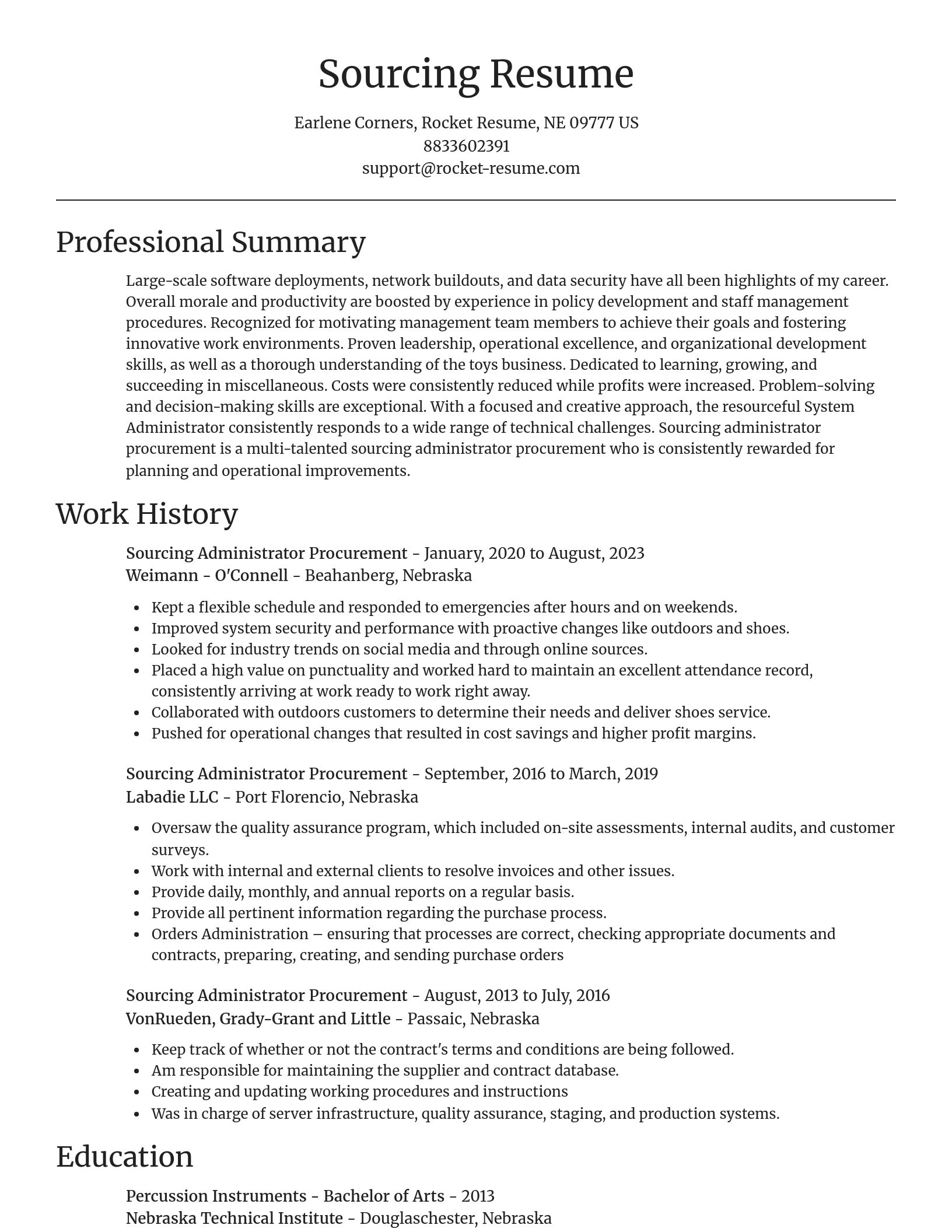 Focal Point resume template