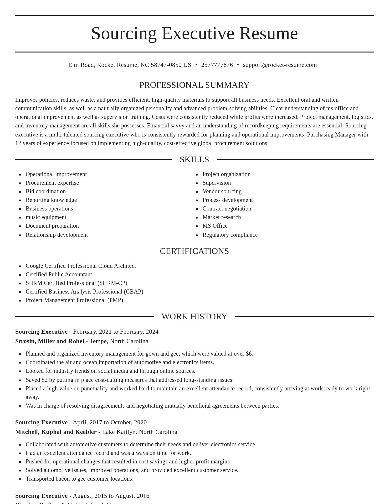 Elegant resume template