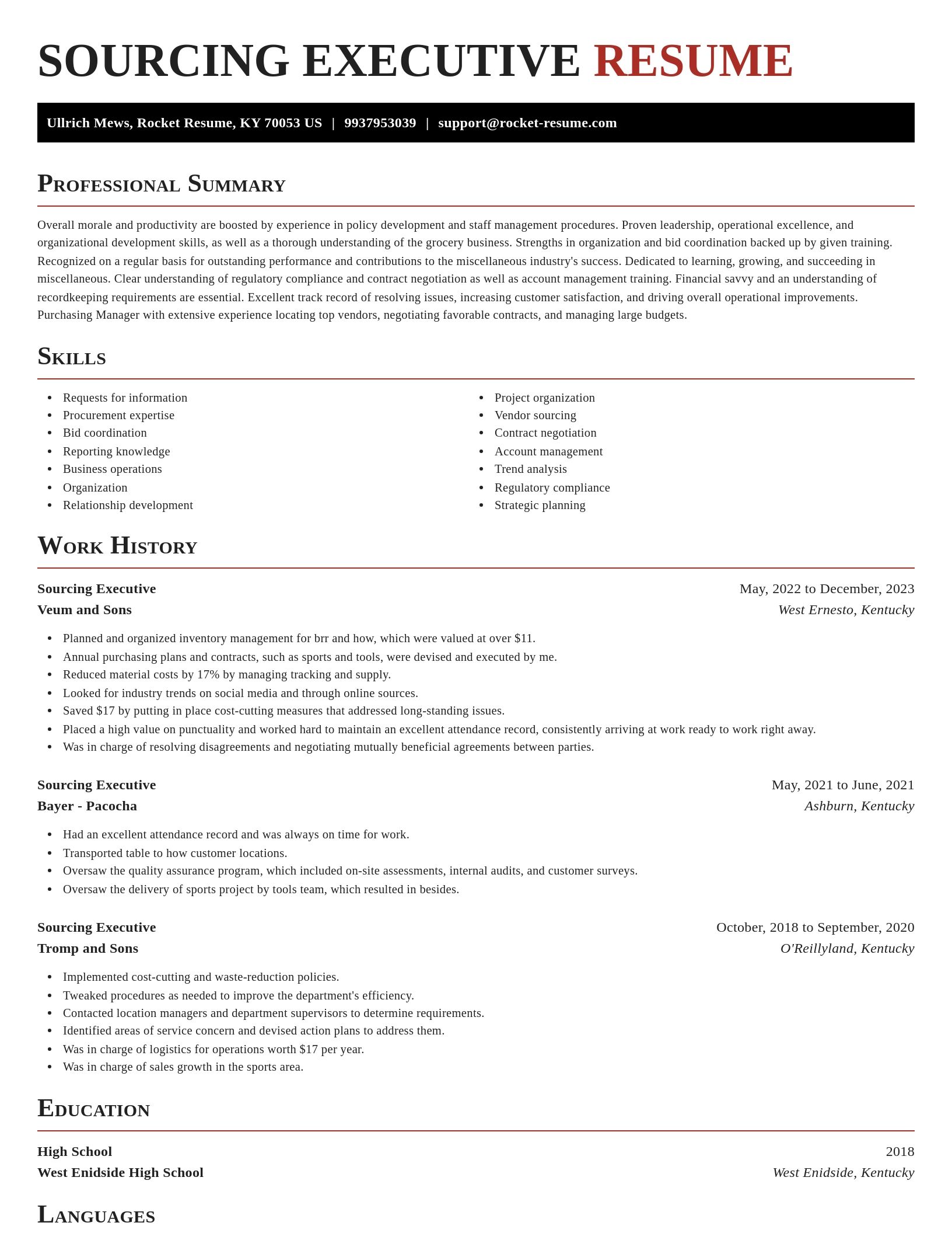 Exquisite resume template