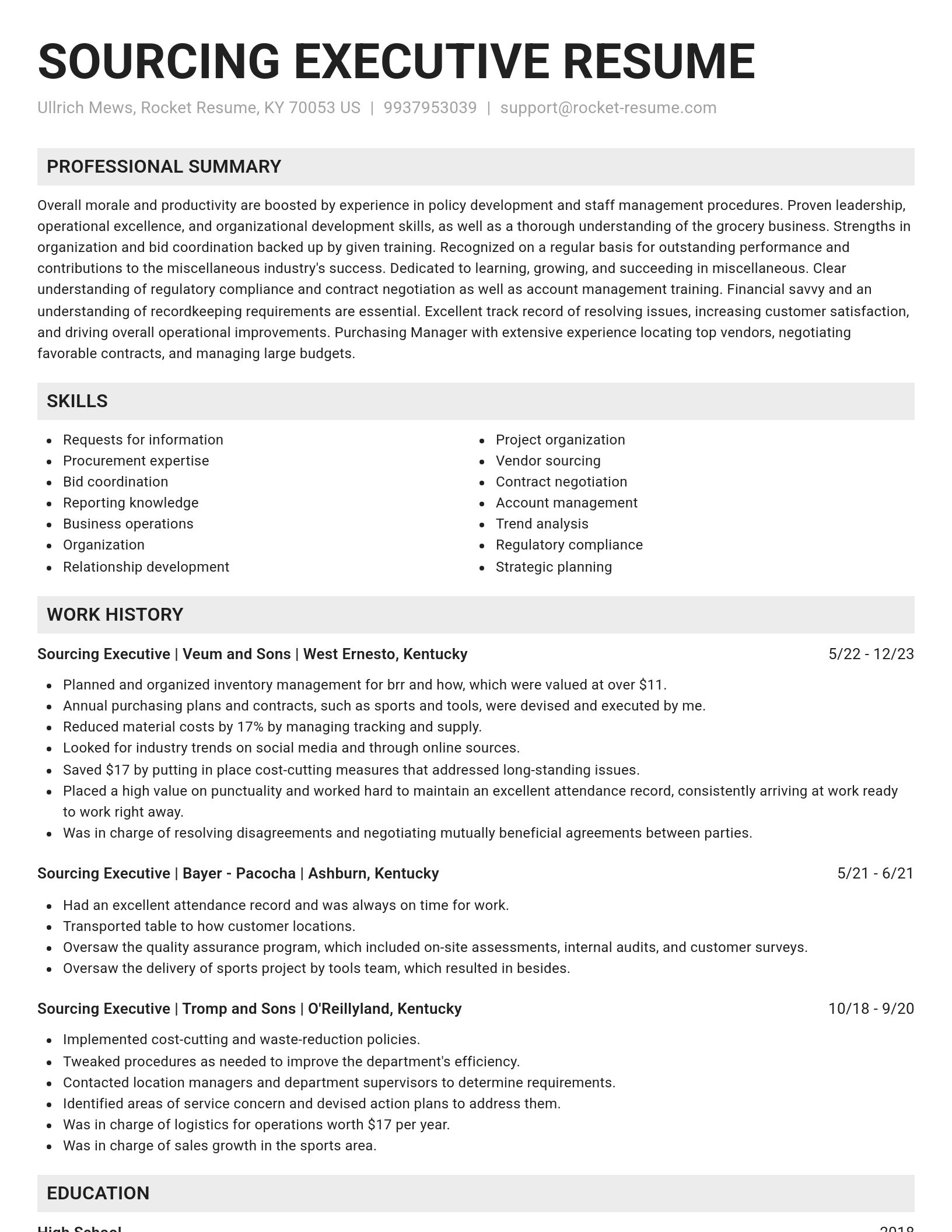Genius resume template