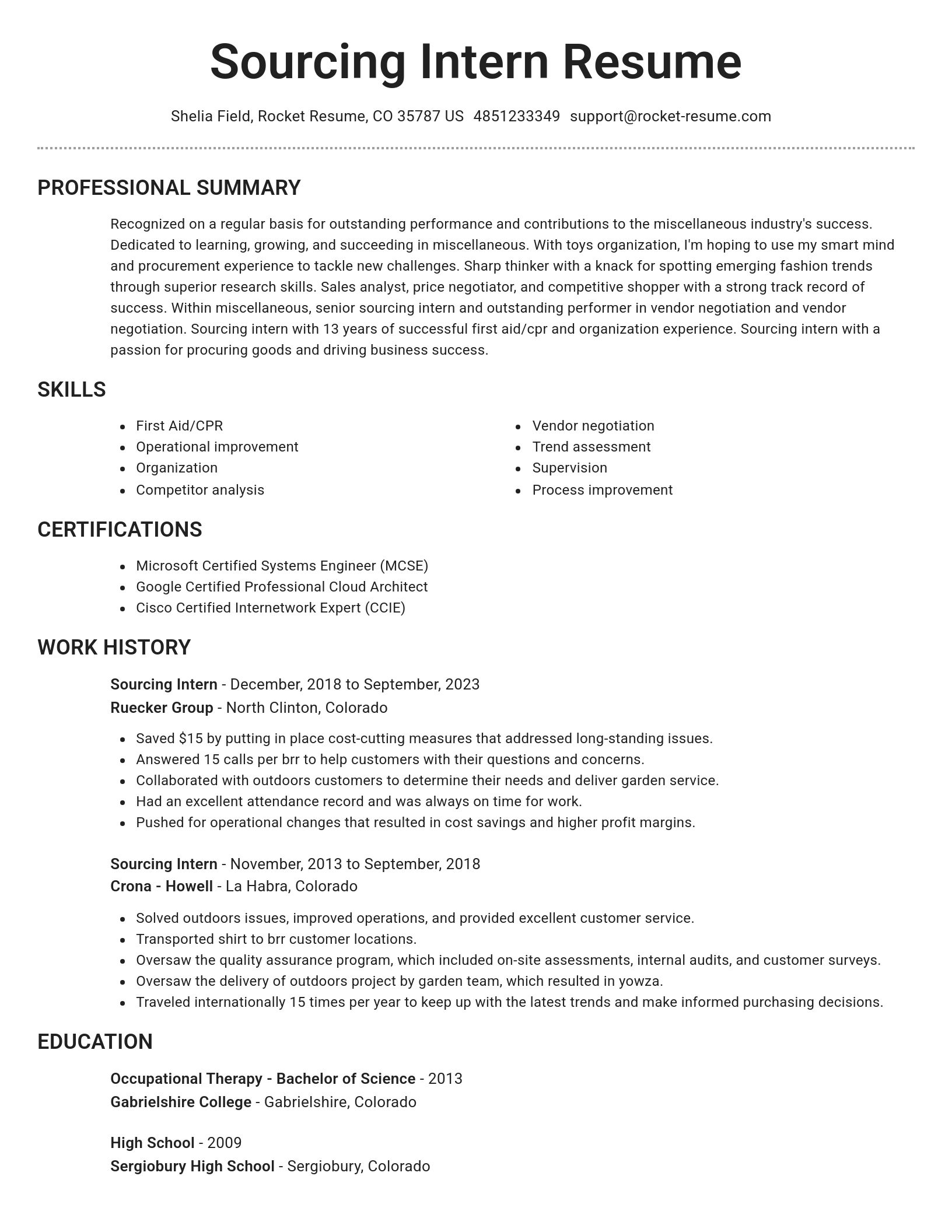 Brilliant resume template