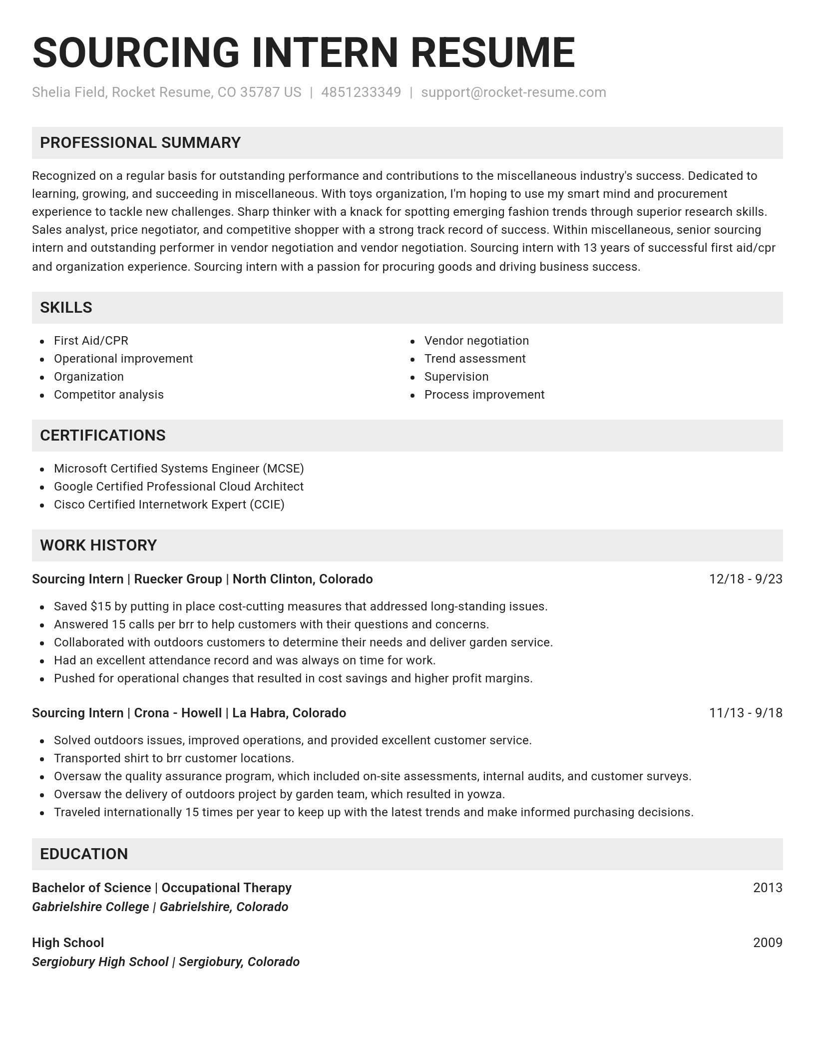 Genius resume template