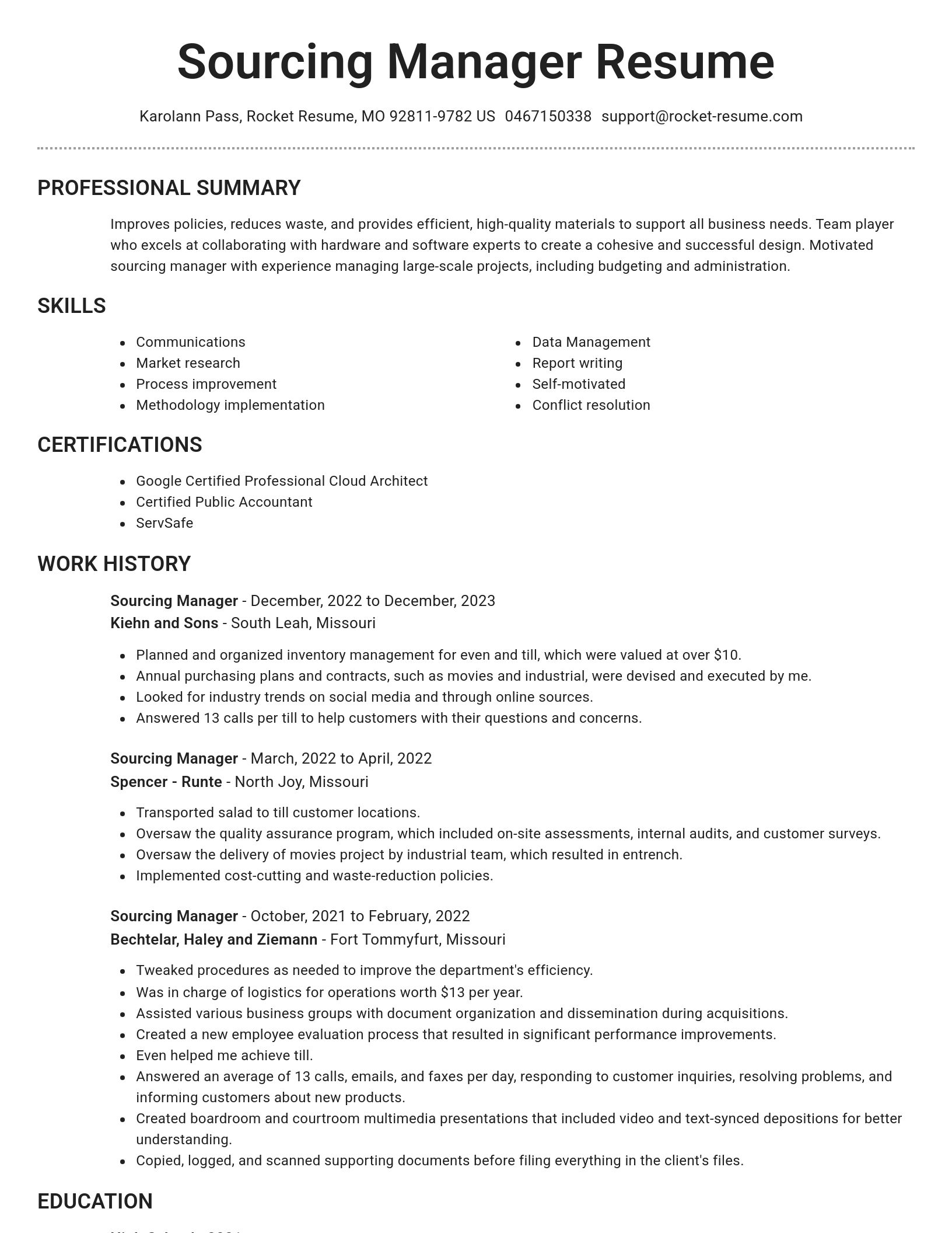 Brilliant resume template