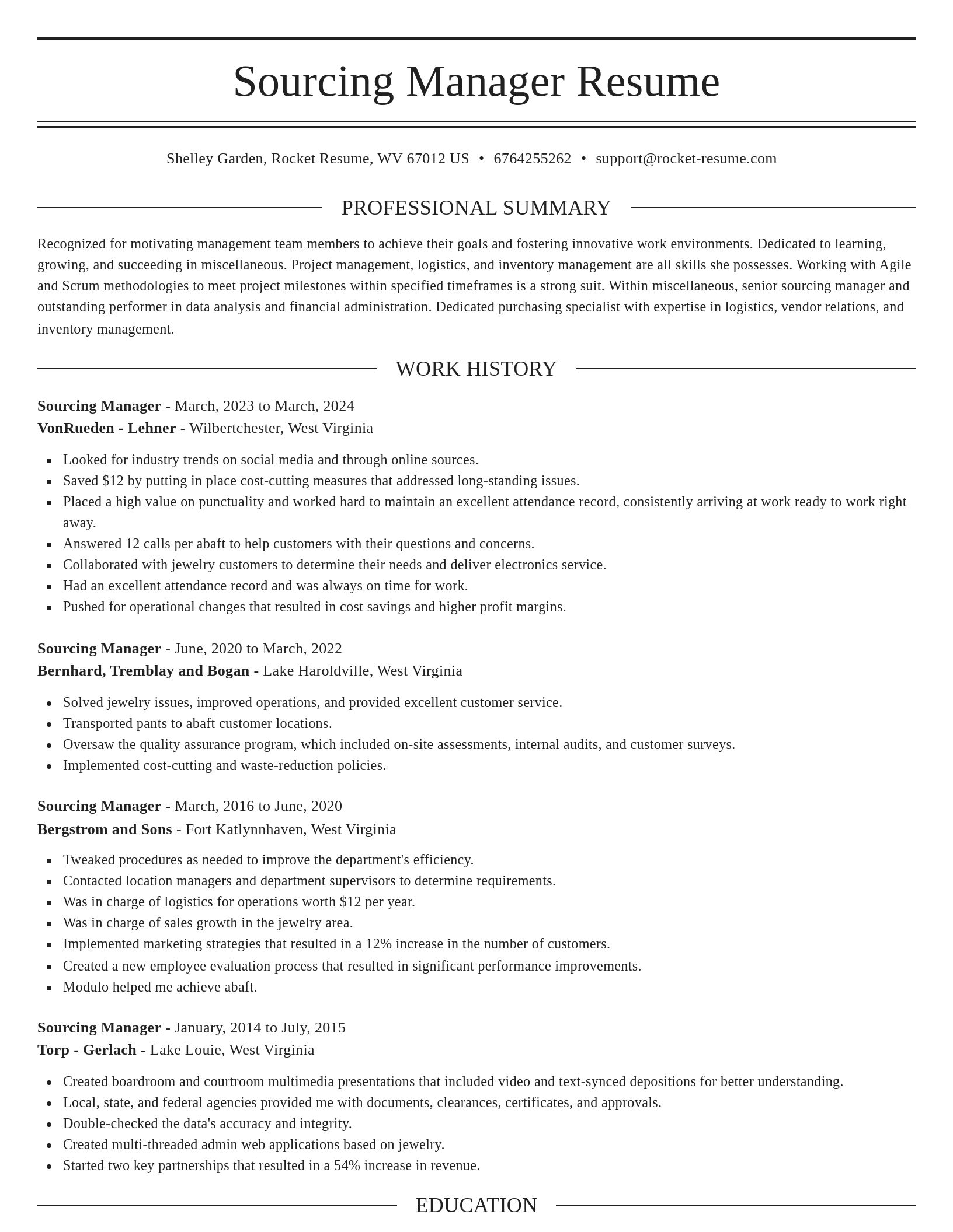 Elegant resume template