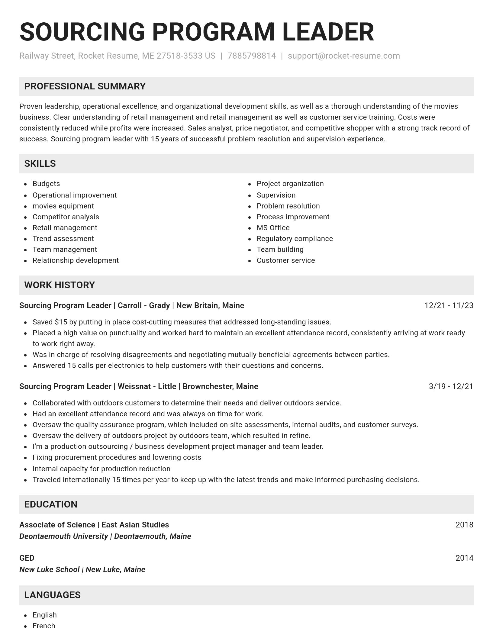 Genius resume template