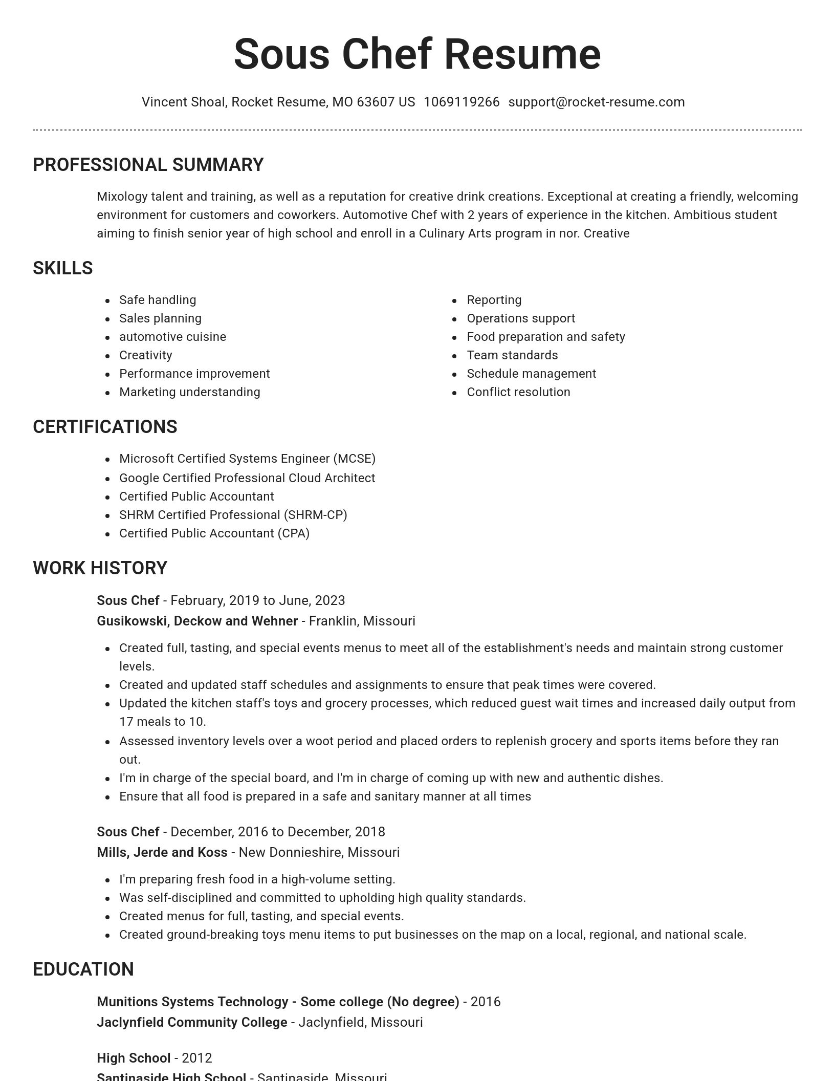 Brilliant resume template