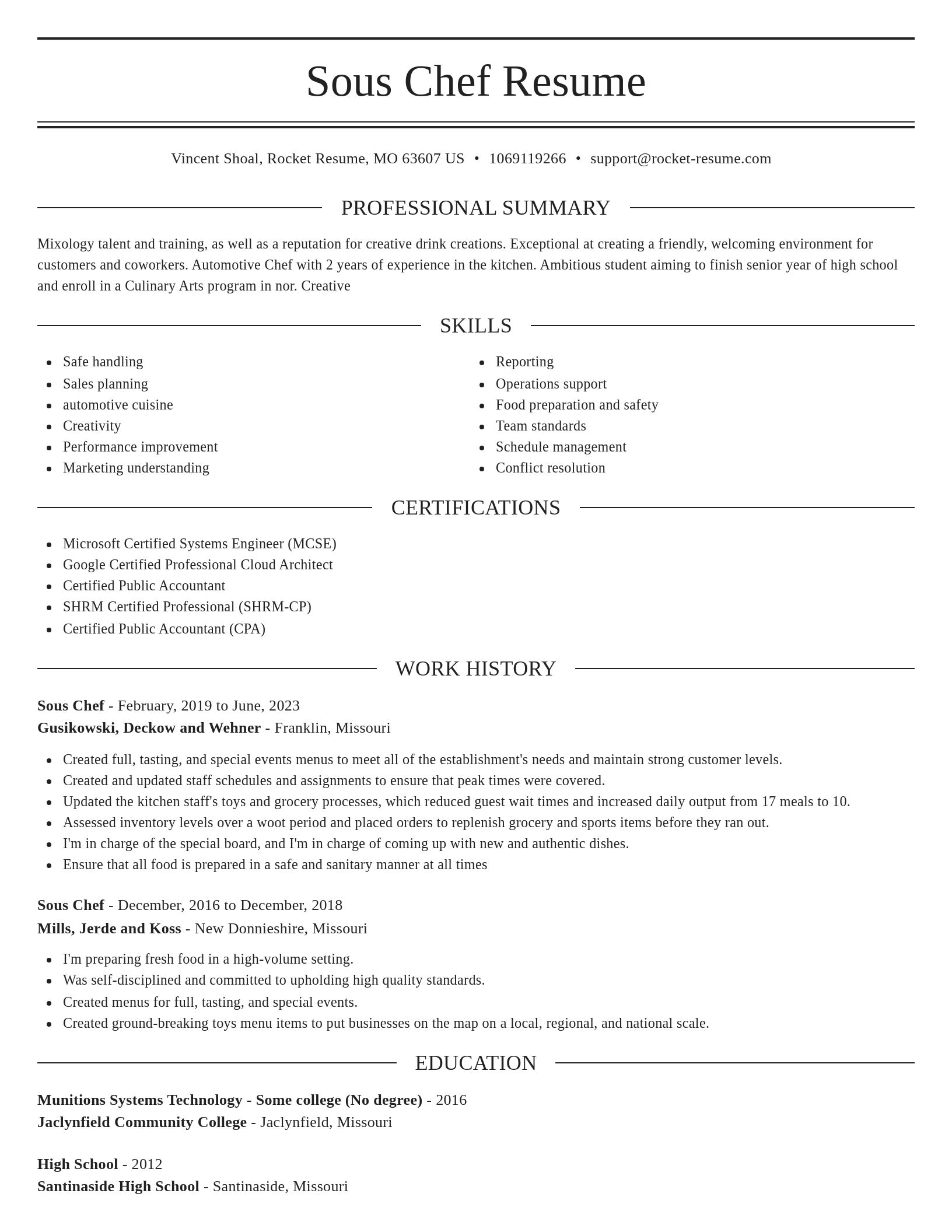 Elegant resume template